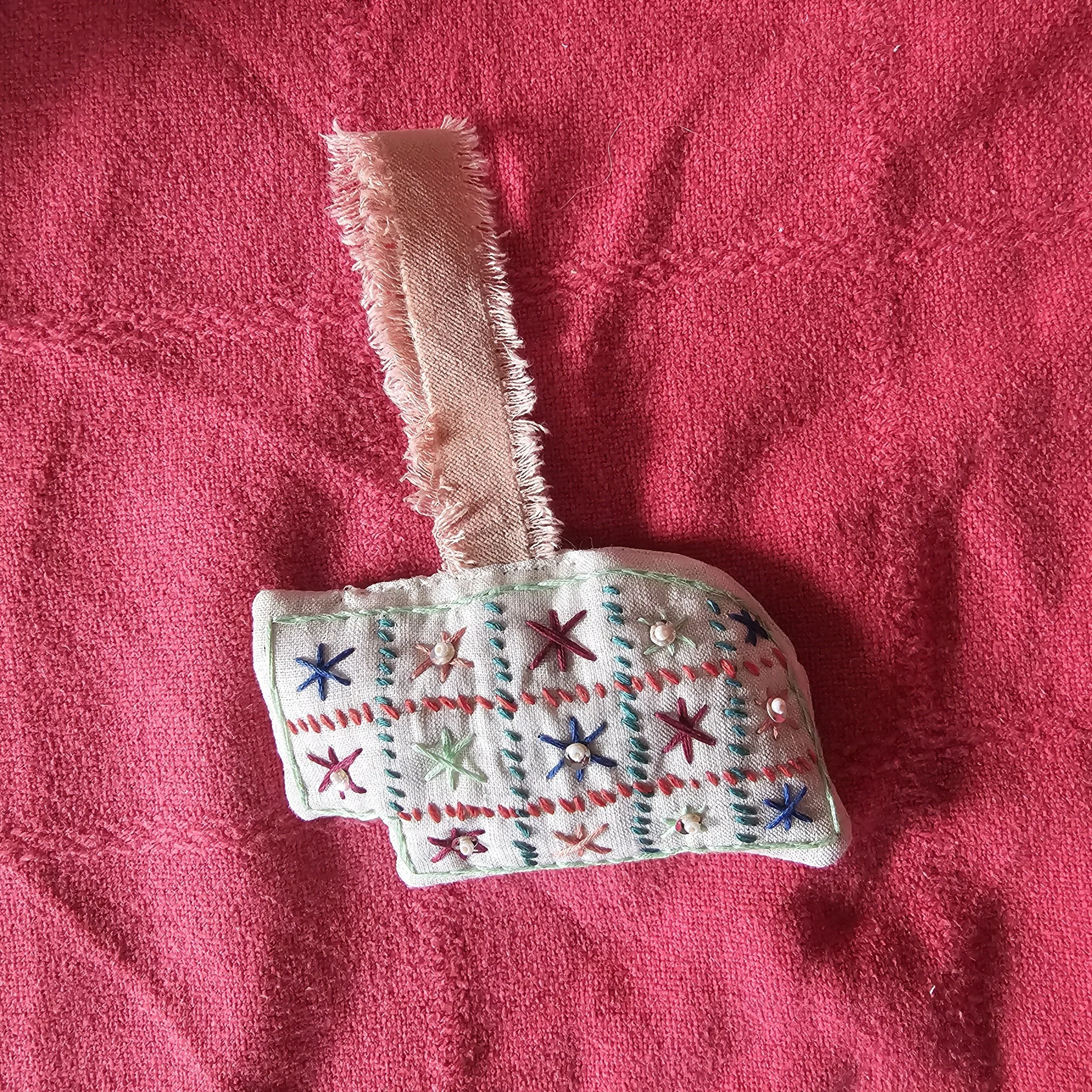 Nebraska Embroidered Ornament