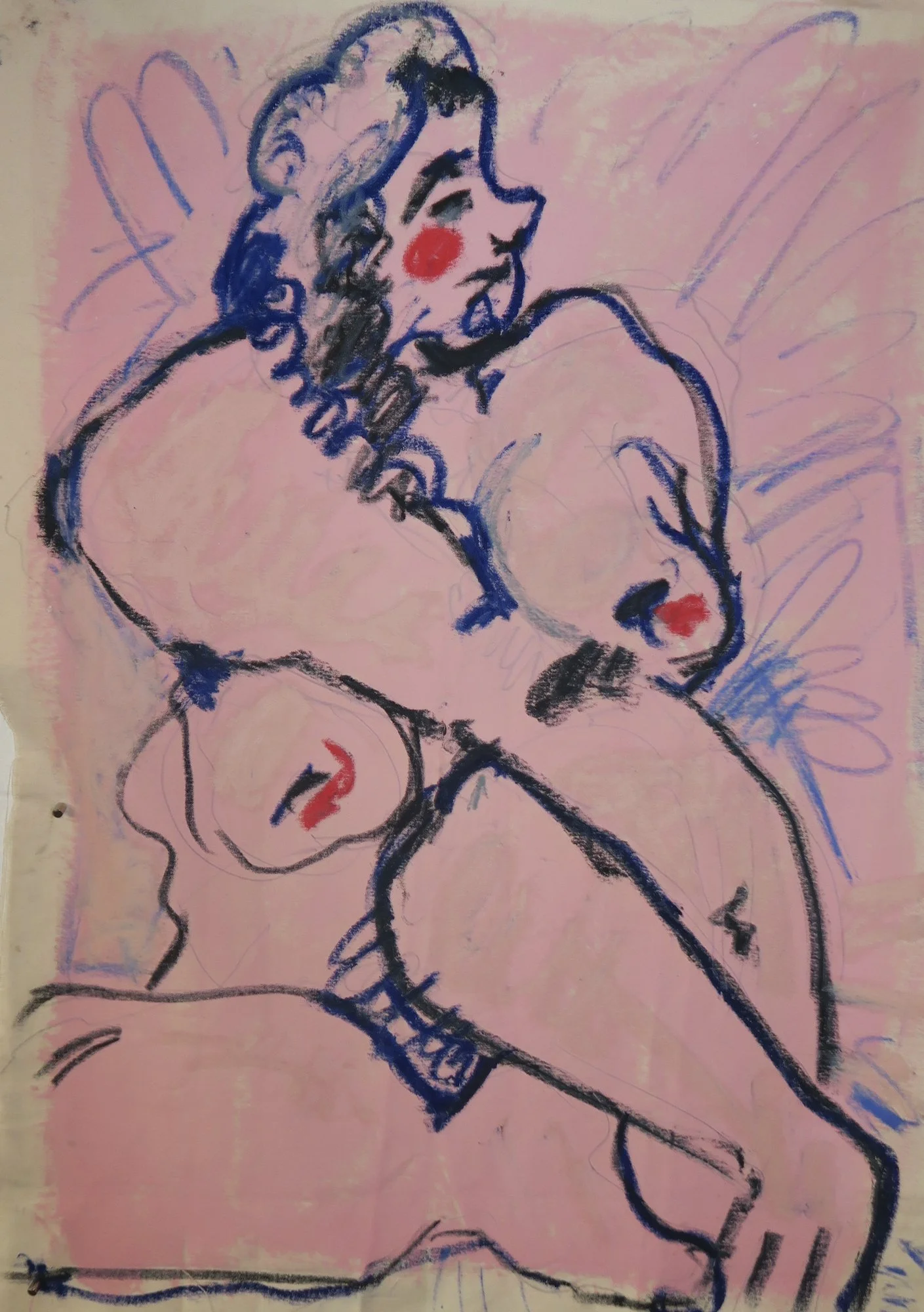 SOLD | Bonnie Twist, Rhianna Phillips, 2026, Acrylic Ink and Oil Pastels on Canvas, 75 x 130cm, $280, Unframed