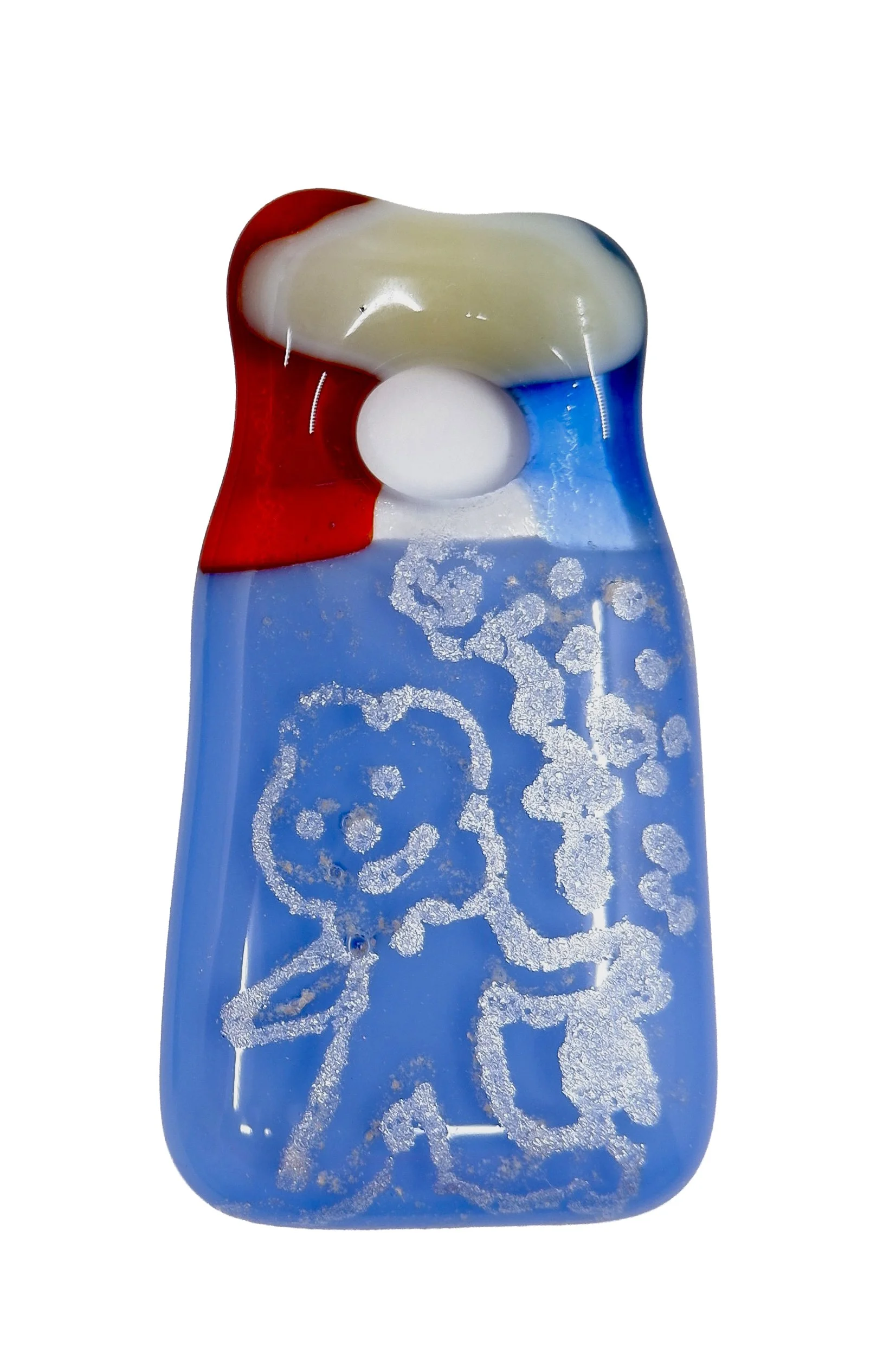 SOLD | Walk (3), Lawn Bowls, 2026, glass & mica, 3 x 6 cm, $75