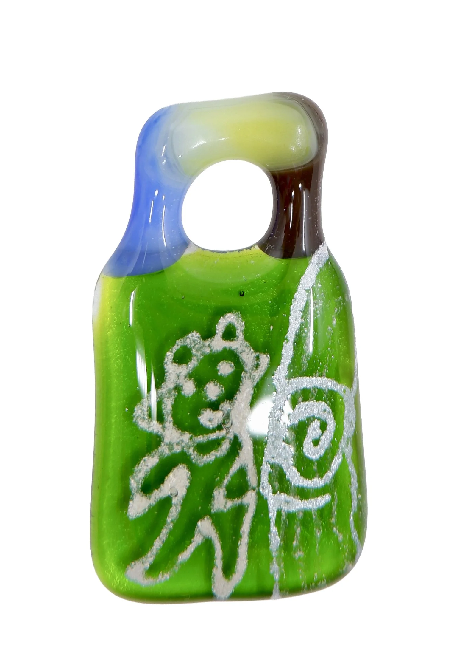 Walk (4), Lawn Bowls, 2026, glass & mica, 3 x 6 cm, $75
