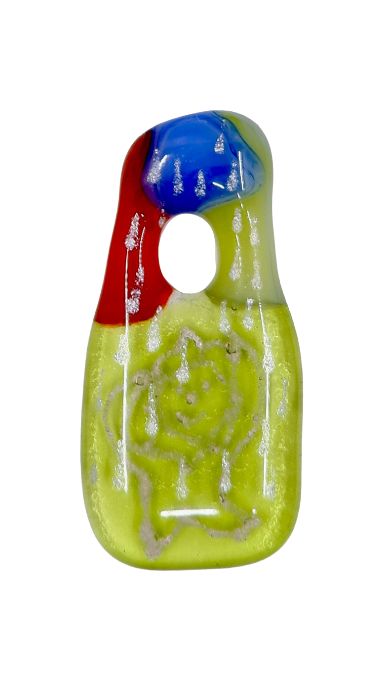 Walk (14), Lawn Bowls, 2026, glass & mica, 2 x 5 cm, $68