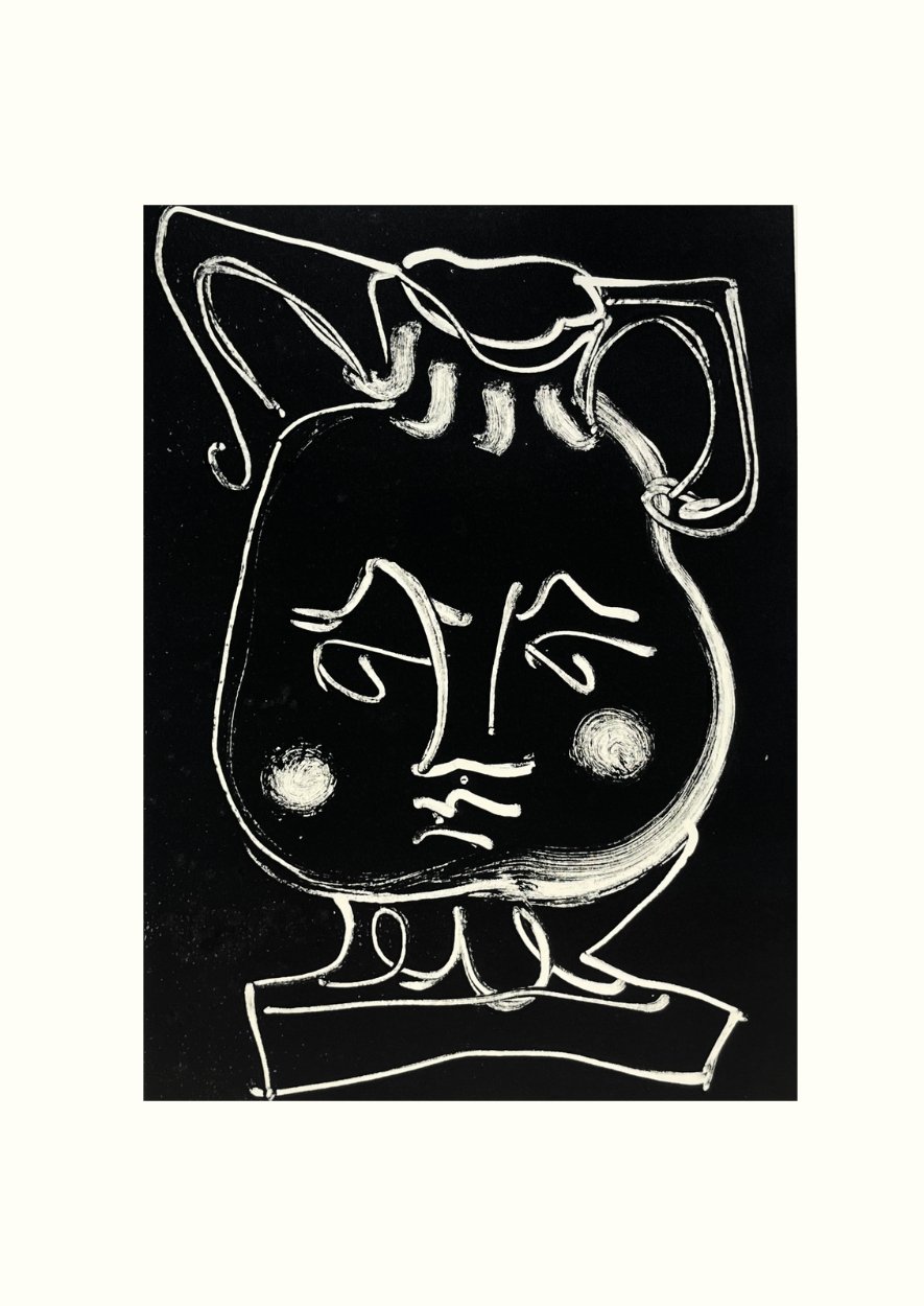 Anthropomorphic Vessel 14, Frances Caro, 2026, relief ink on paper, 45 x 60 cm, $395, Framed