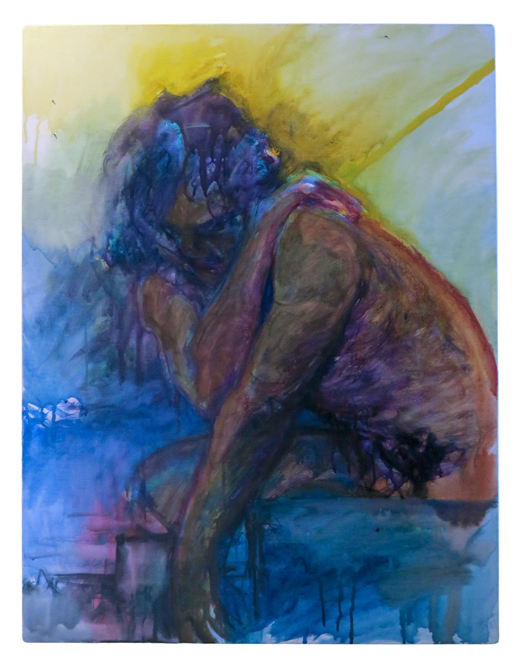 Untitled, Anthony Johnson, 2026, water-colour on linen, 65.5 x 85.5 cm, $1,400, Not Framed