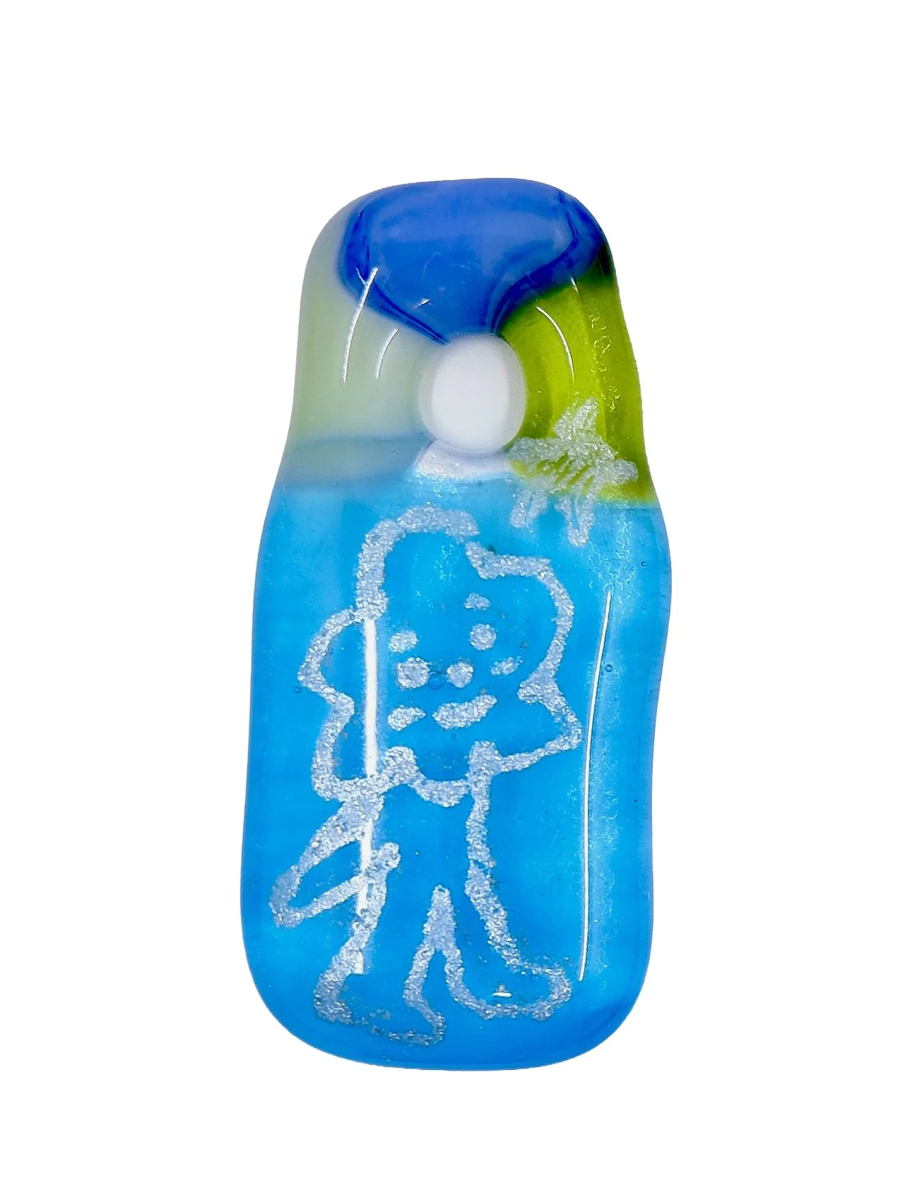 SOLD | Walk (8), Lawn Bowls, 2026, glass & mica, 2 x 5 cm, $68
