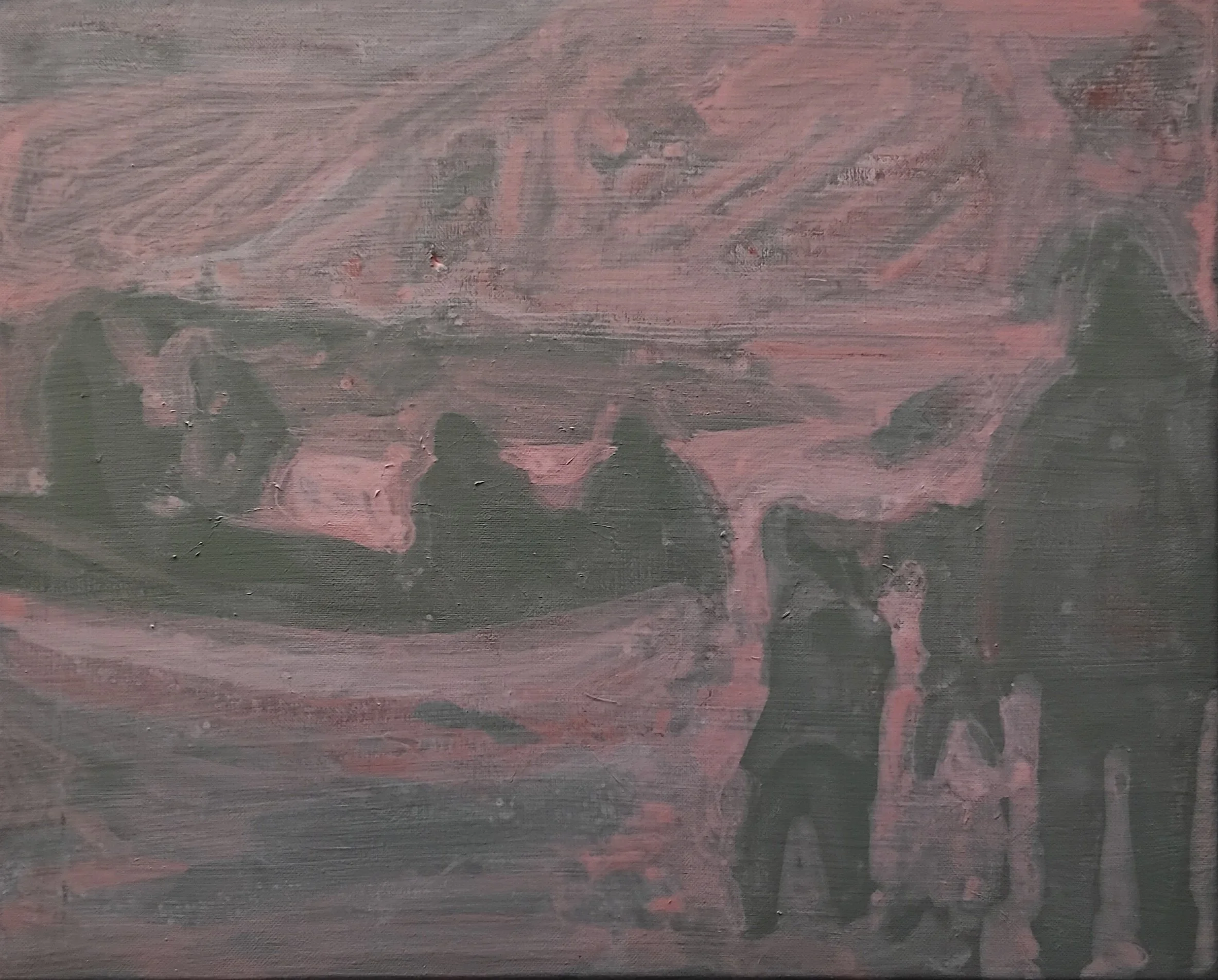 Boat Launch, Aaron Butt, 2026, acrylic on canvas, 51 x 40.5 cm, $290, Not Framed