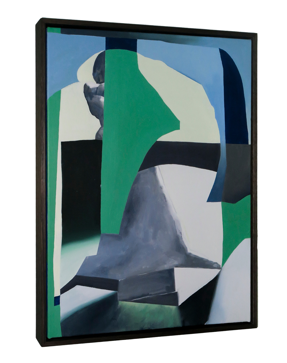 Monumental Lean, Emily Devers, 2026, oil and acrylic on canvas, 47.5 x 64 cm, $690, Framed