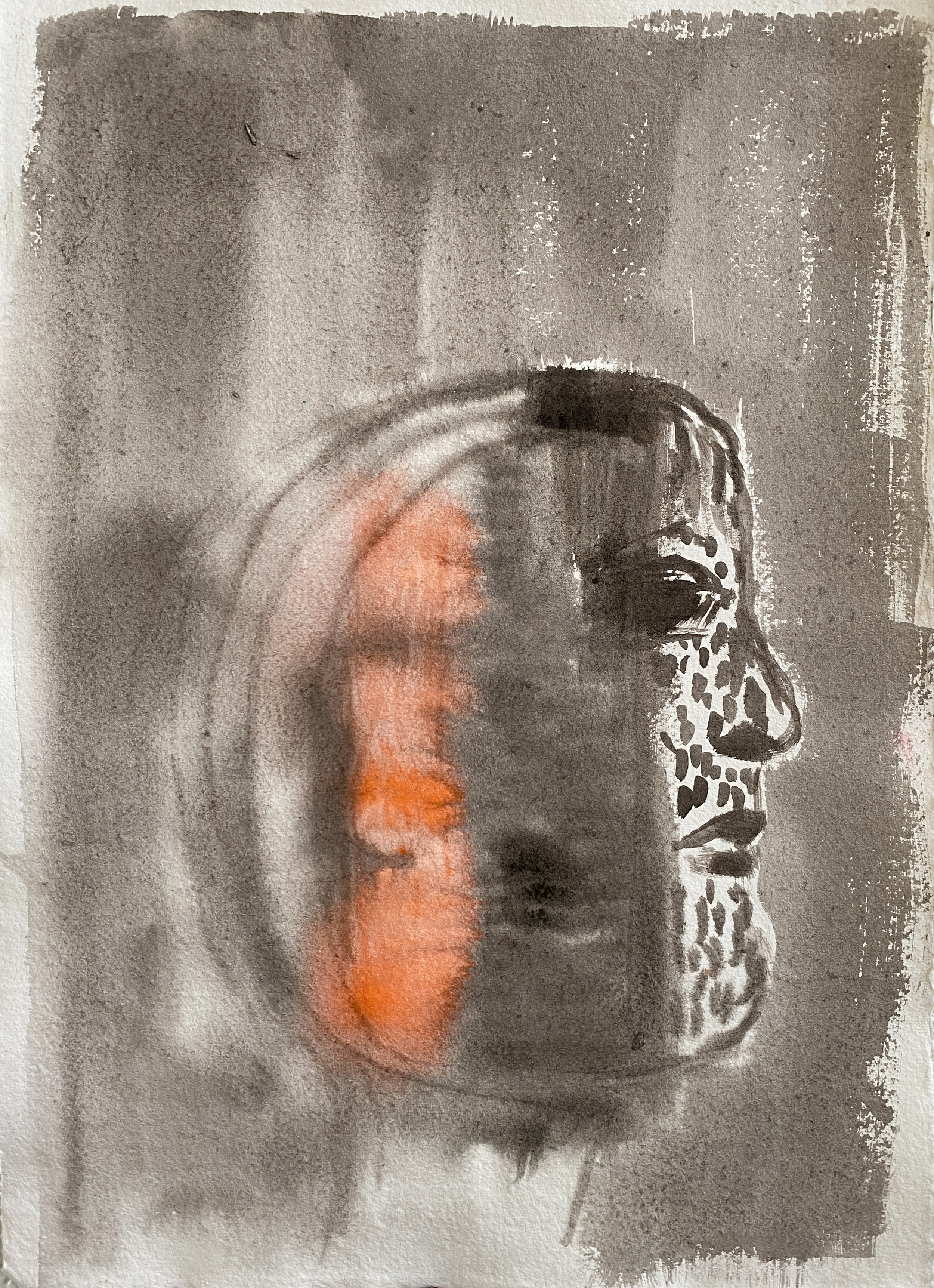 Above, Beyond, Within, Justine Wake, 2026, watercolour on khadi paper, 40 x 55 cm, $270, Framed