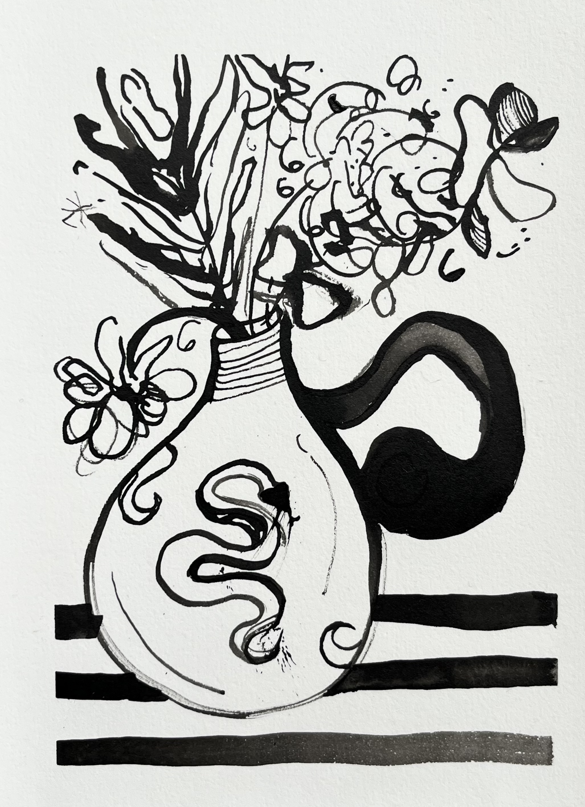 A Still Life In My Dream II 2022, Acrylic Ink on Archival Paper. 19cm x 14cm. BY FRANCES. $65.