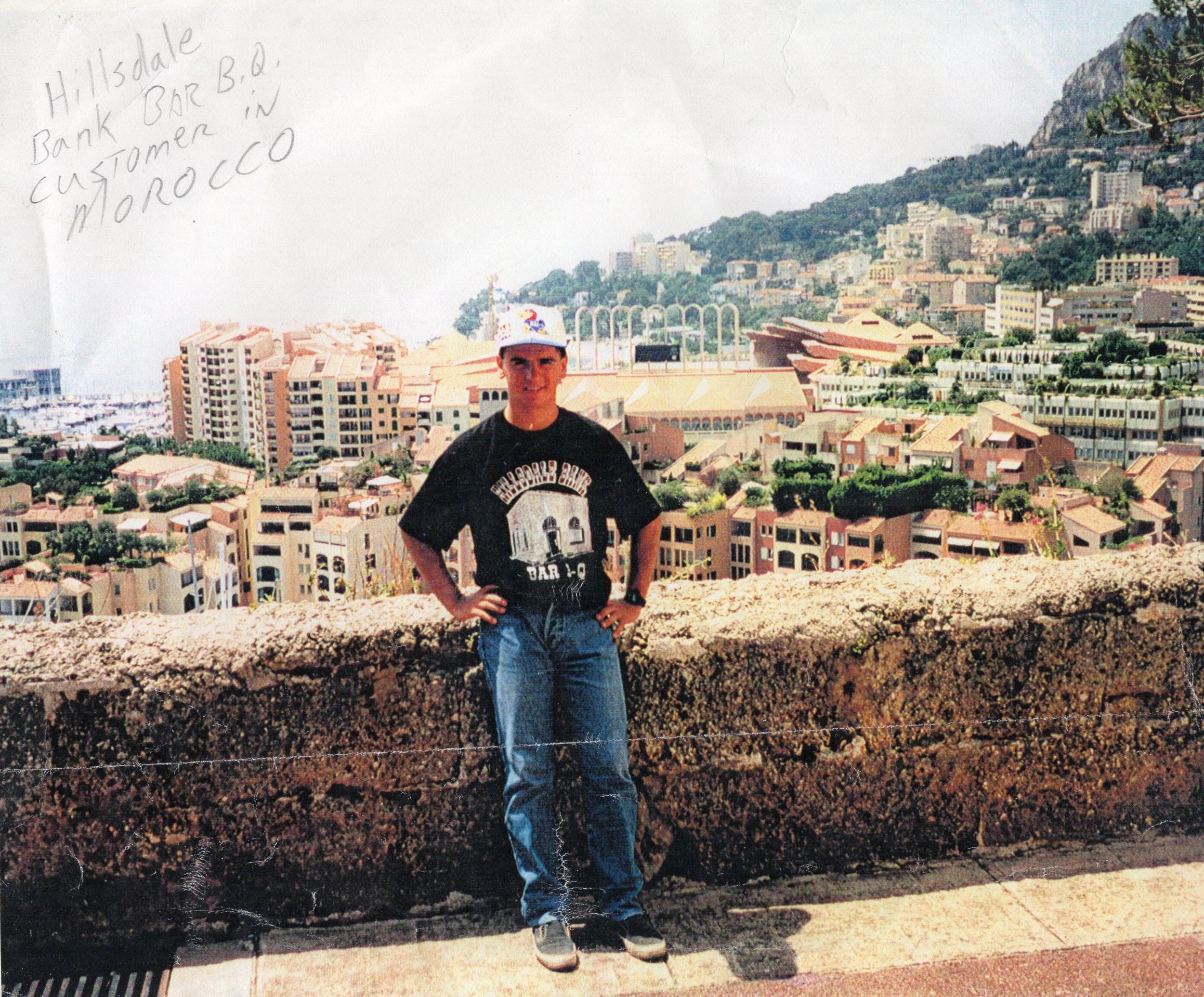 Check this out! Here is an old photo of a loyal customer from the &lsquo;90s in MOROCCO of all places! Look at that vintage Hillsdale Bank t-shirt🔥

If you have any old photos of that Bank or our BBQ sauce, feel free to tag us in them.

#thesauce #h