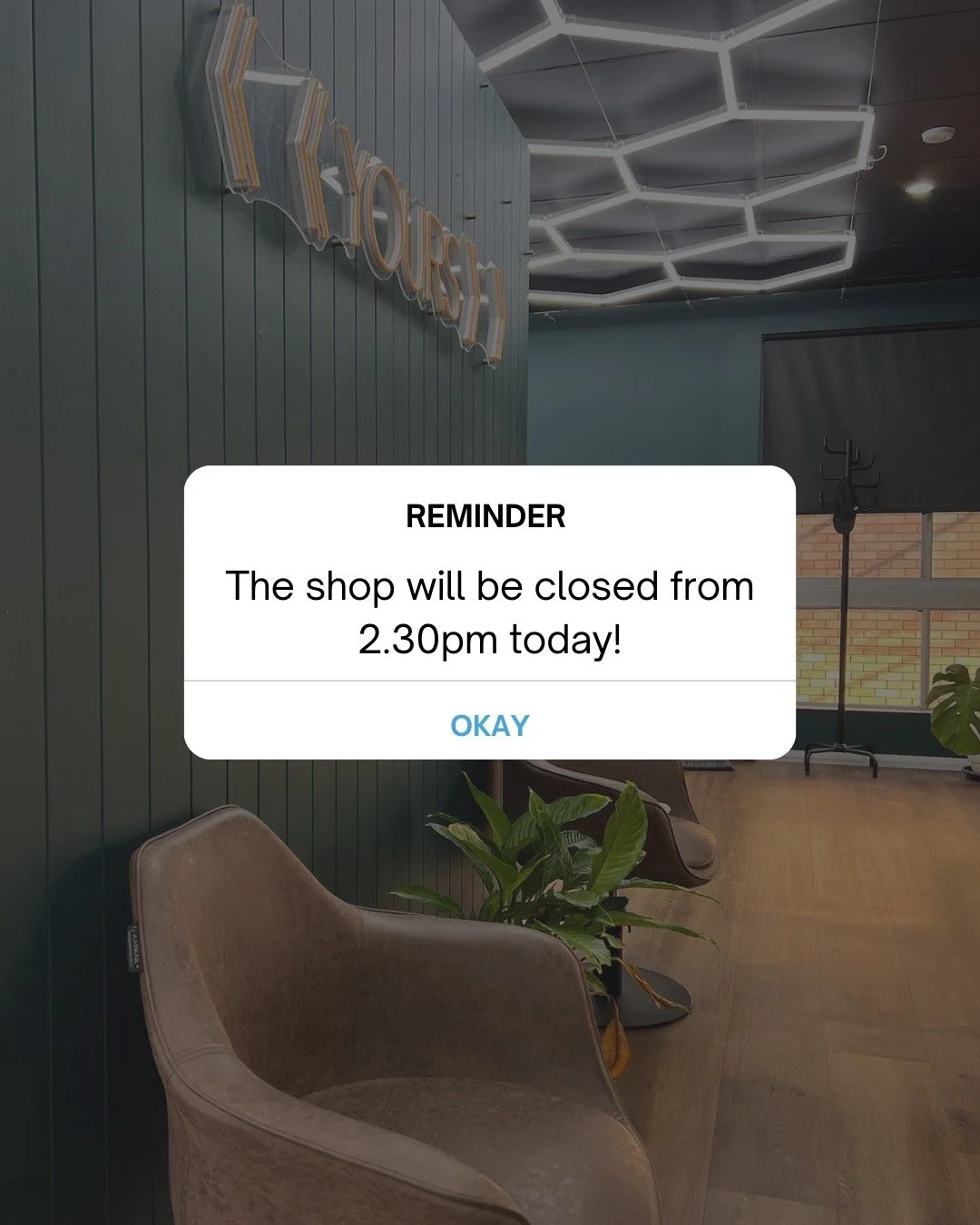 A reminder that we&rsquo;re closed from 2.30pm today &amp; will be back on the tools next Monday (December 1). Head to our website [link in bio] to snag a spot next week before it&rsquo;s too late! See you in the chair&hellip;