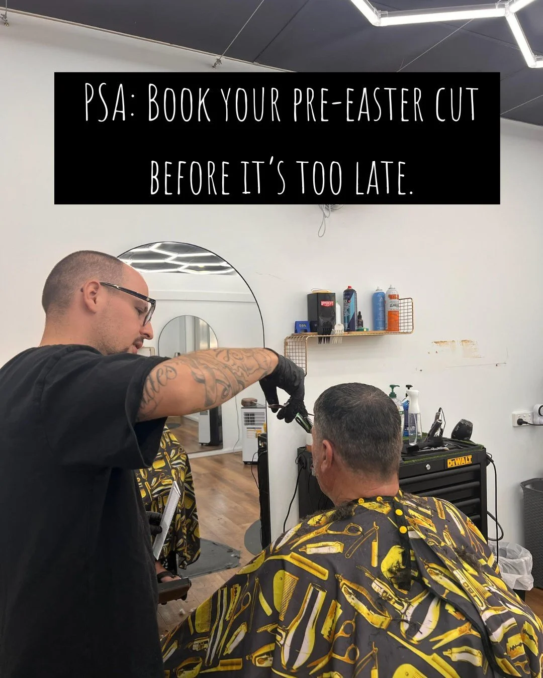 LIMITED APPOINTMENTS | With the Easter long weekend just one week away, next week&rsquo;s available appointments are filling fast 🔥 If you&rsquo;re looking for a cut before Easter, hop to our website &amp; book before it&rsquo;s too late 🐇