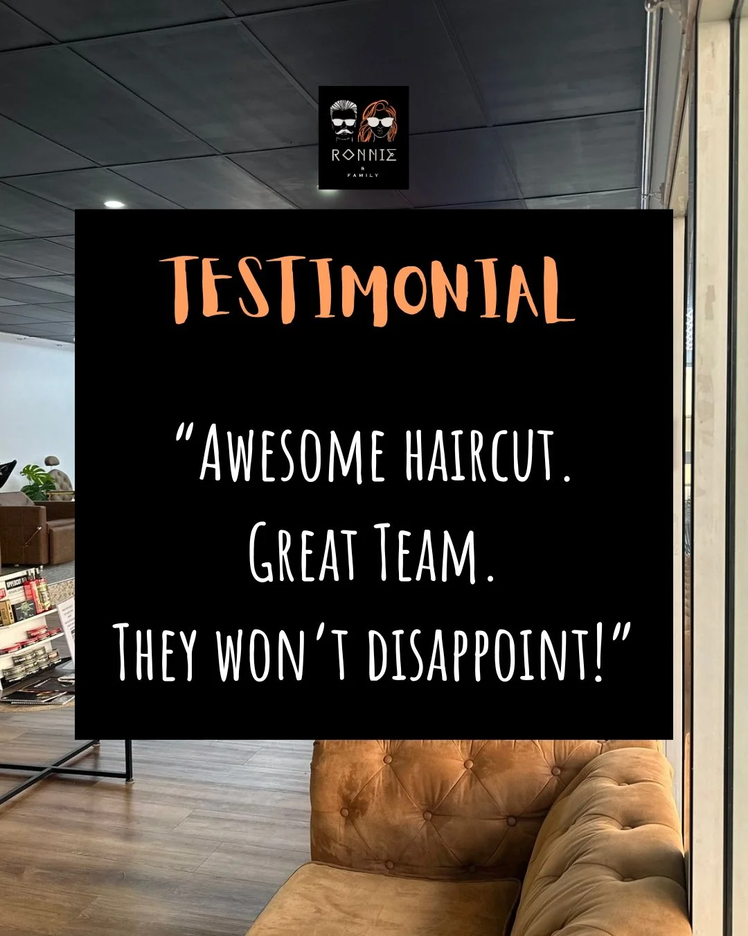 Thanks to Mitch for this great review of his recent experience at Ronnie + Family!

Love what we do? Leave us a Google review - your feedback helps other people find us &amp; supports our small business ✂