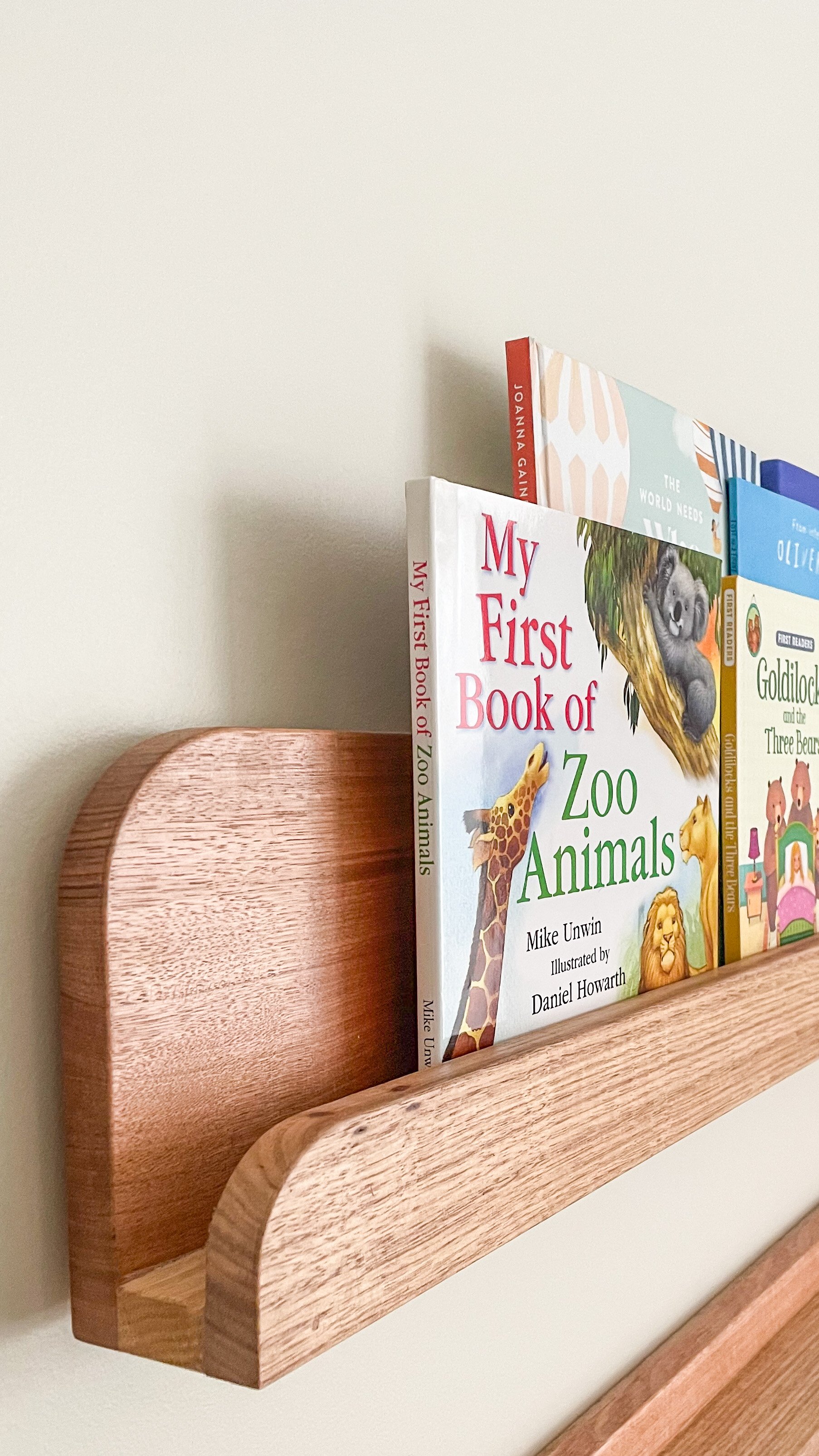 Hardwood Shelf, holding children's books