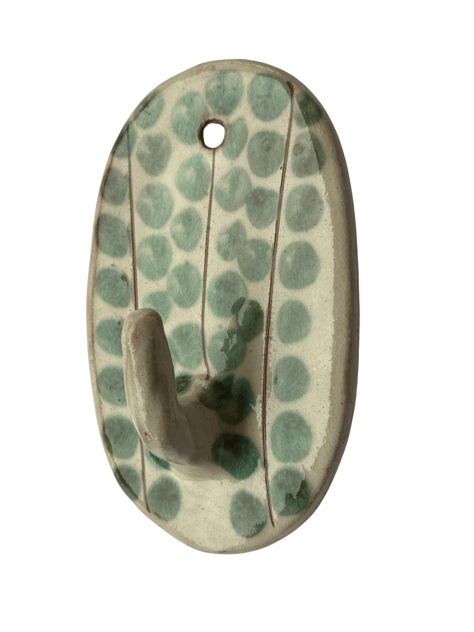green branch wall hook side view.png