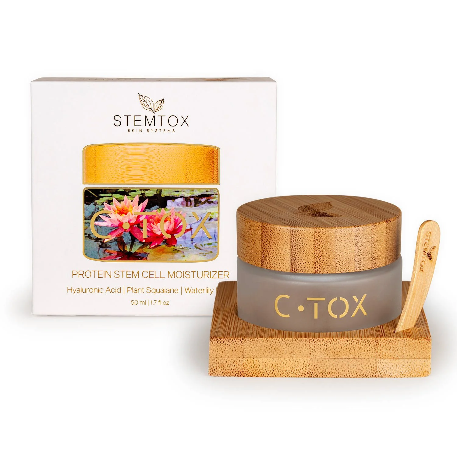 STEMTOX C-TOX Luminous Stem Cell Moisturizer retail packaging box