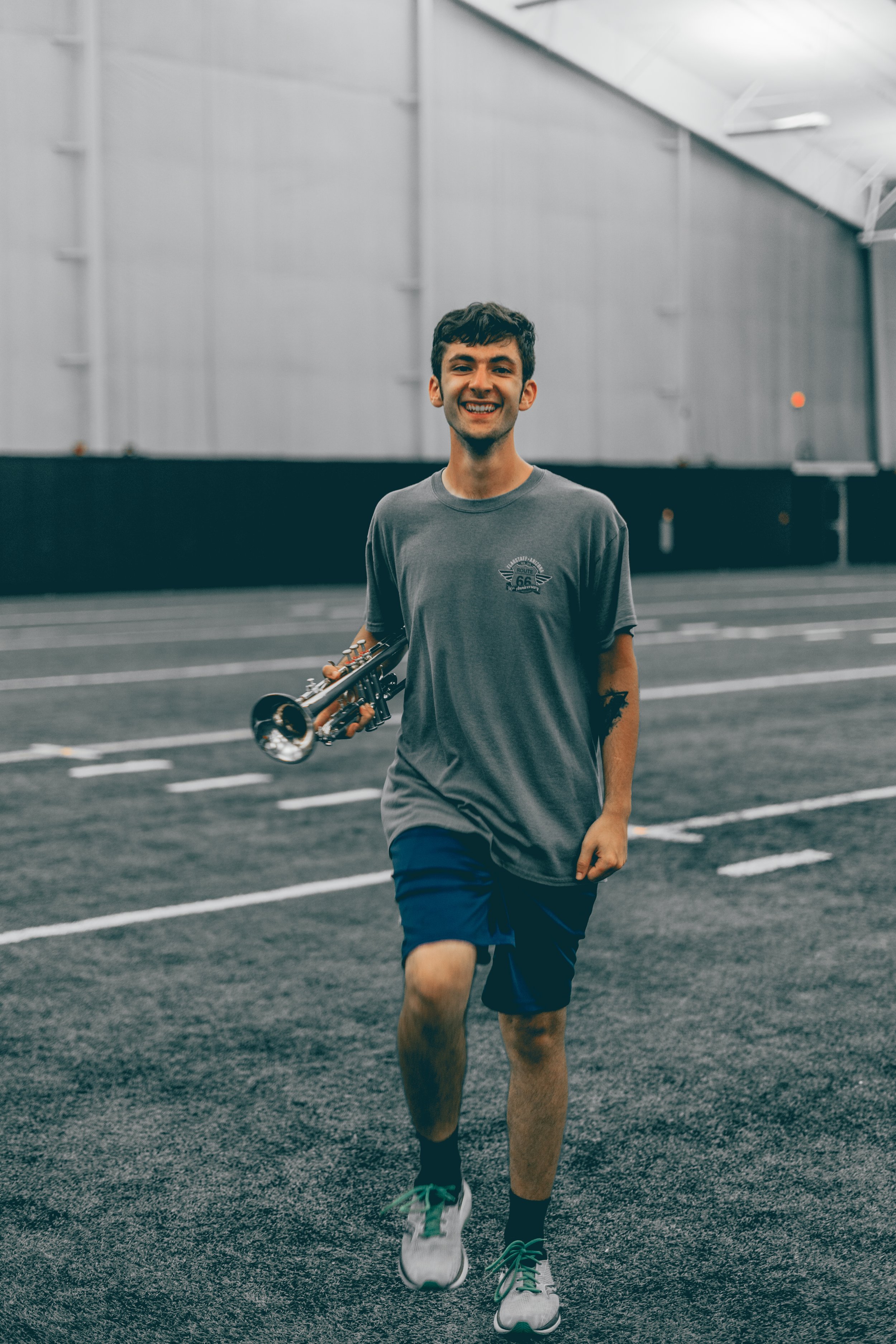 A TRUMPET PLAYING MARCHING TO THE IOWA HAWKEYE MARCHING BAND SERIES