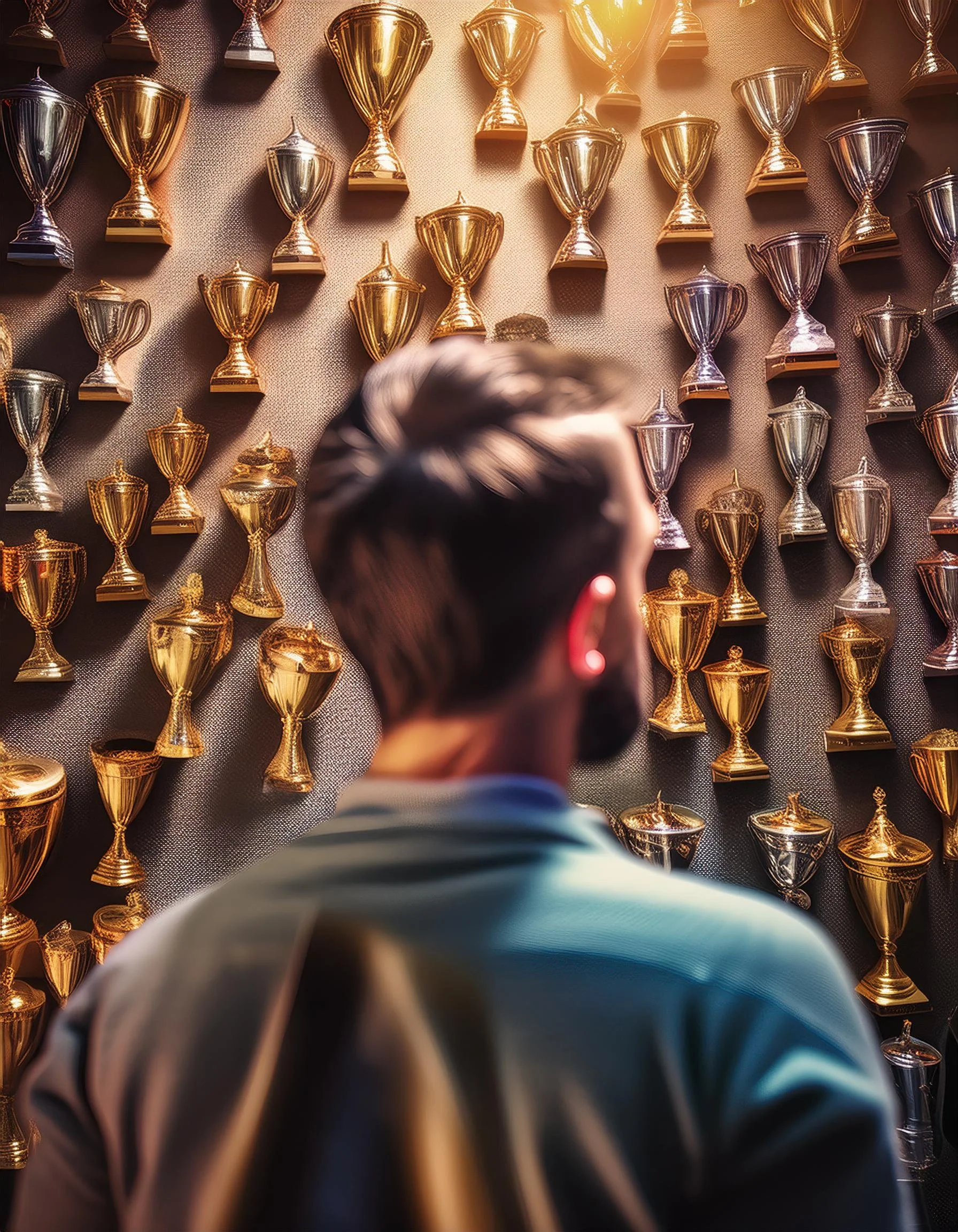 Firefly A PERSON LIVING LIFE, THEY ARE LOOKING AT ALL OF THEIR TROPHIES IN AWARDS ON THE WALL 12451.jpg