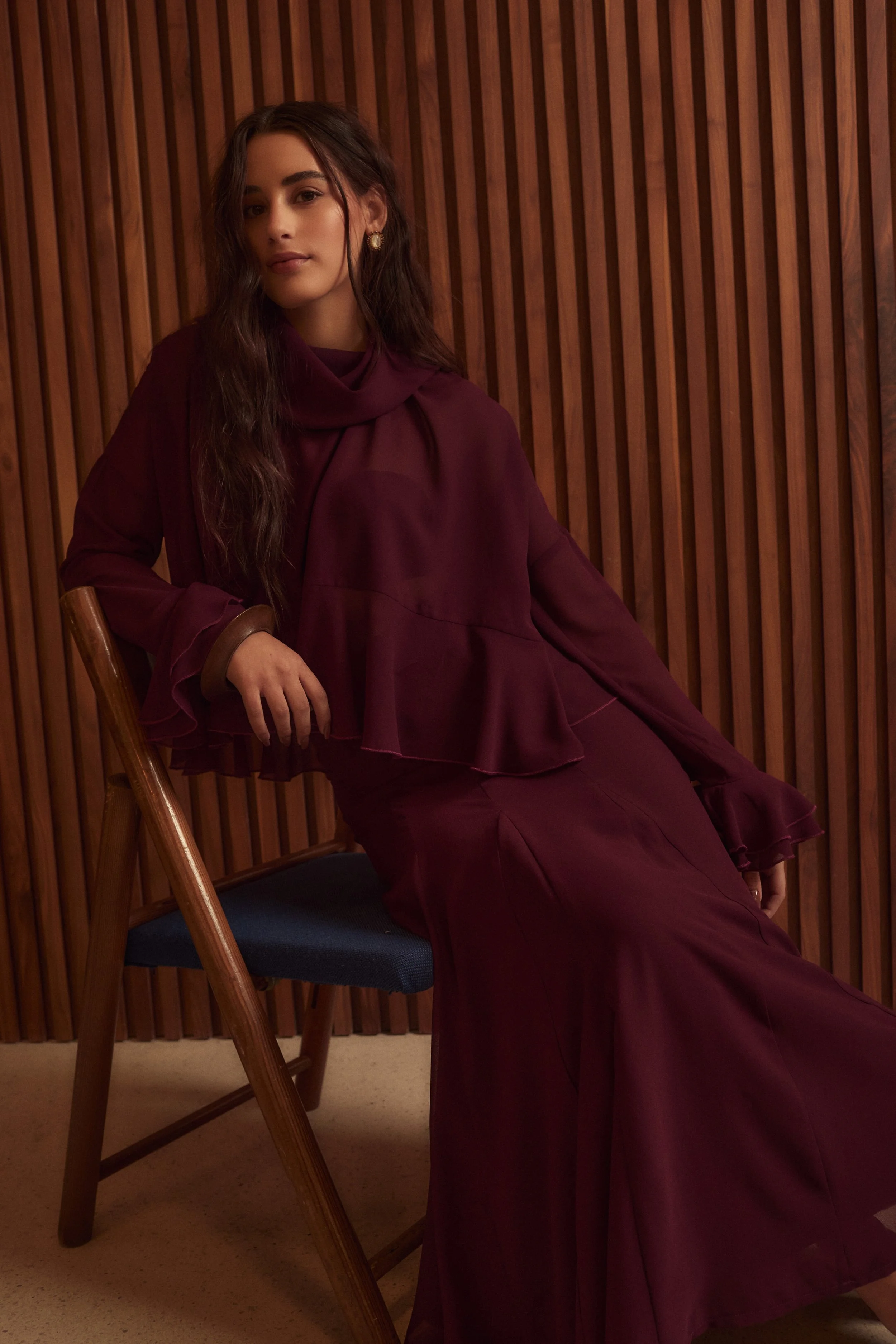 SOPHIA BURGUNDY SKIRT