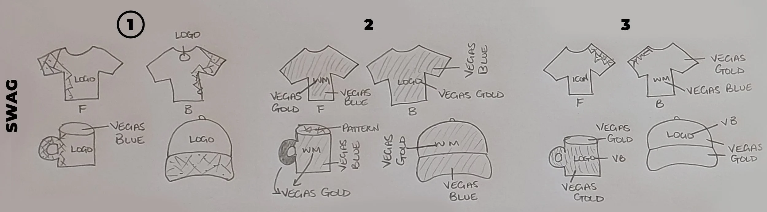 Swag Media Asset Concept Sketches