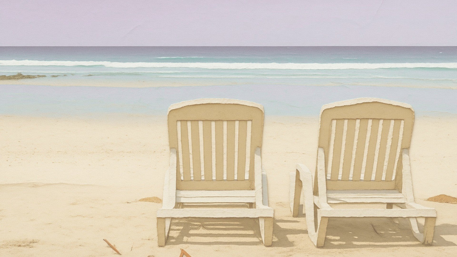 Two empty beach chairs facing the ocean, symbolizing shared dreams, financial freedom, and the life a couple wants to build together.
