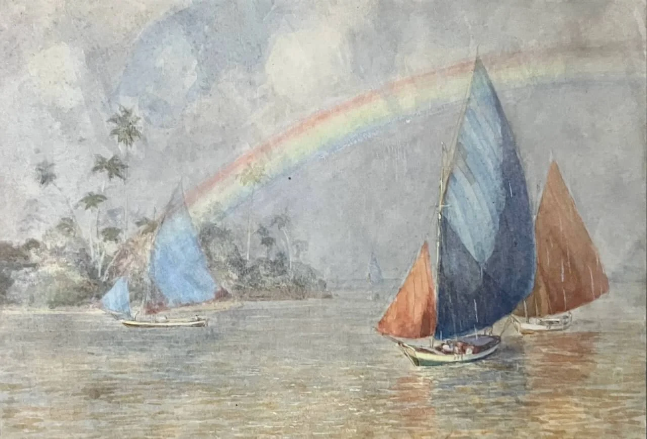 27. A water colour, possibly a product of Philip's visit to the Amazon Delta.