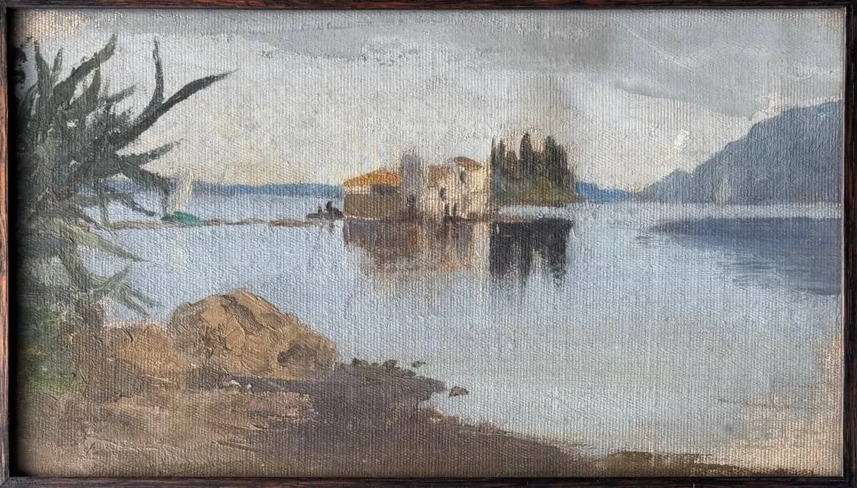 17. Possibly original sketch (c1902) for 'Isle of Ulysses, Corfu' 1936.