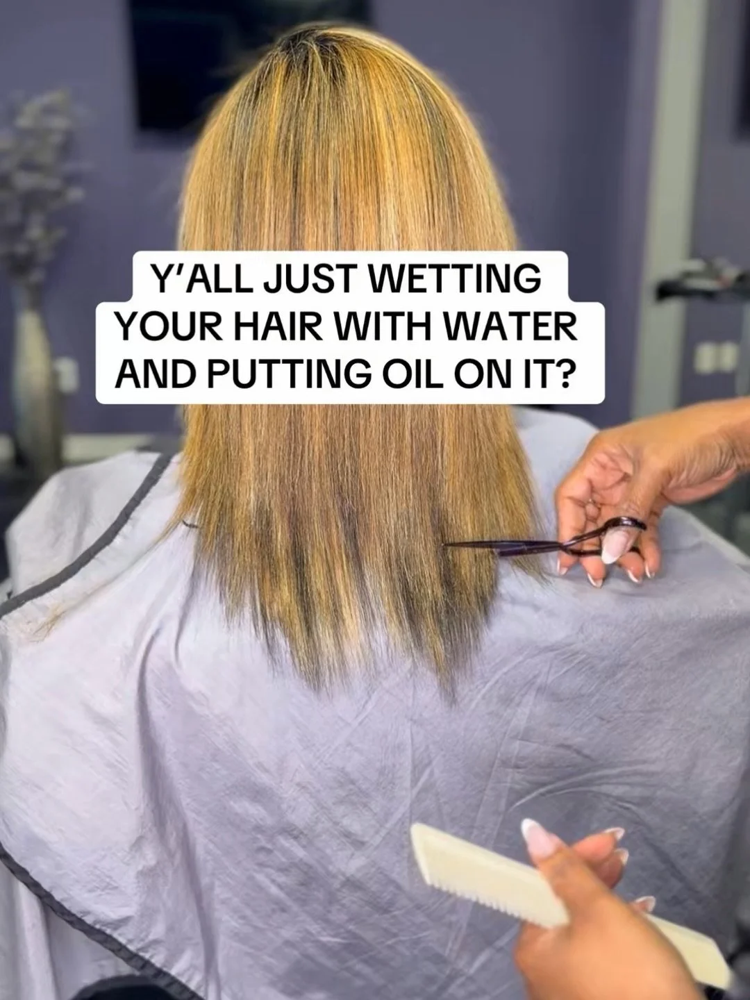 Y&rsquo;all apparently not shampooing your hair is a thing on TikTok now? 😭 Just wetting the hair with water and adding oil is not a hair care routine.

Water alone isn&rsquo;t cleaning your hair and adding oil every time it feels dry isn&rsquo;t ad