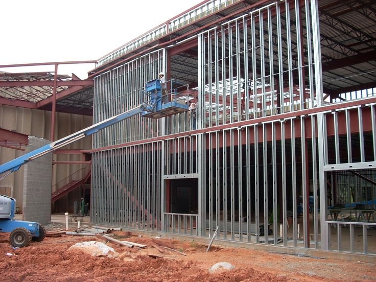 Steel Studs During Construction
