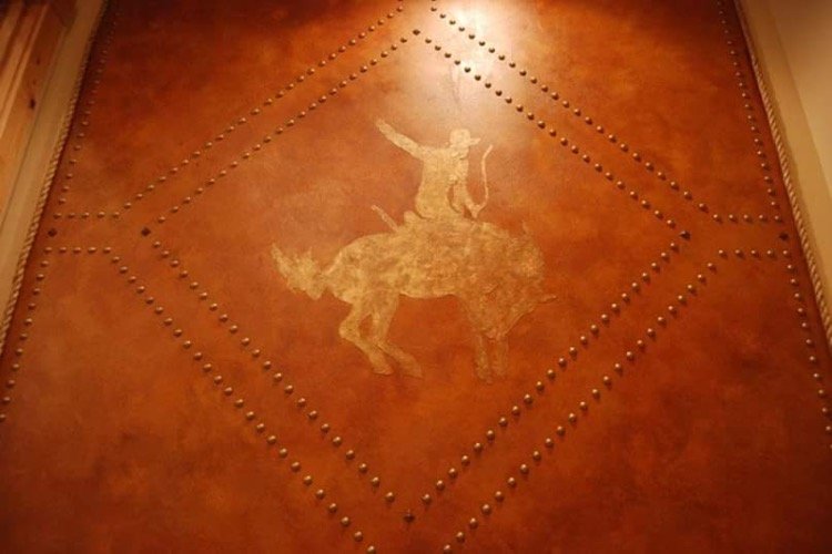 Faux Embossed Leather and Rivets