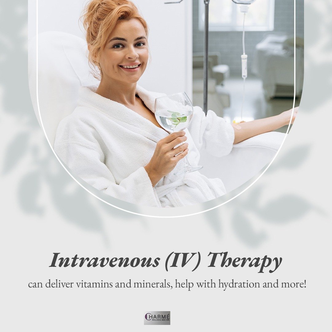 Did you know we offer IV therapy at @charmewellnessmedspa

Some of our IVs include ingredients such as ascorbic acid (vitamin c), vitamin B complex, calcium, zinc and much more!😍

Intravenous (IV) Therapy can deliver vitamins and minerals quickly an