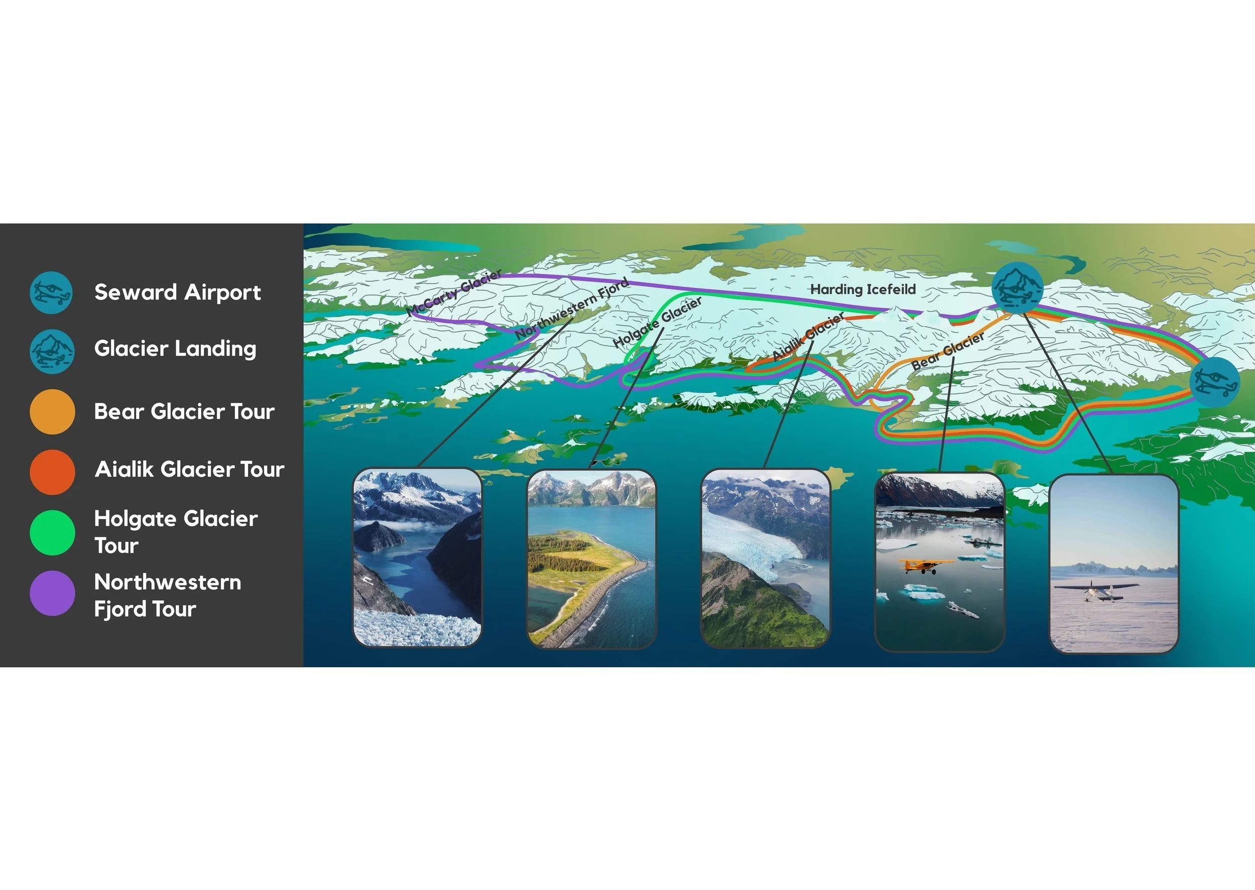 AA Seward Air Tours | Tour Map