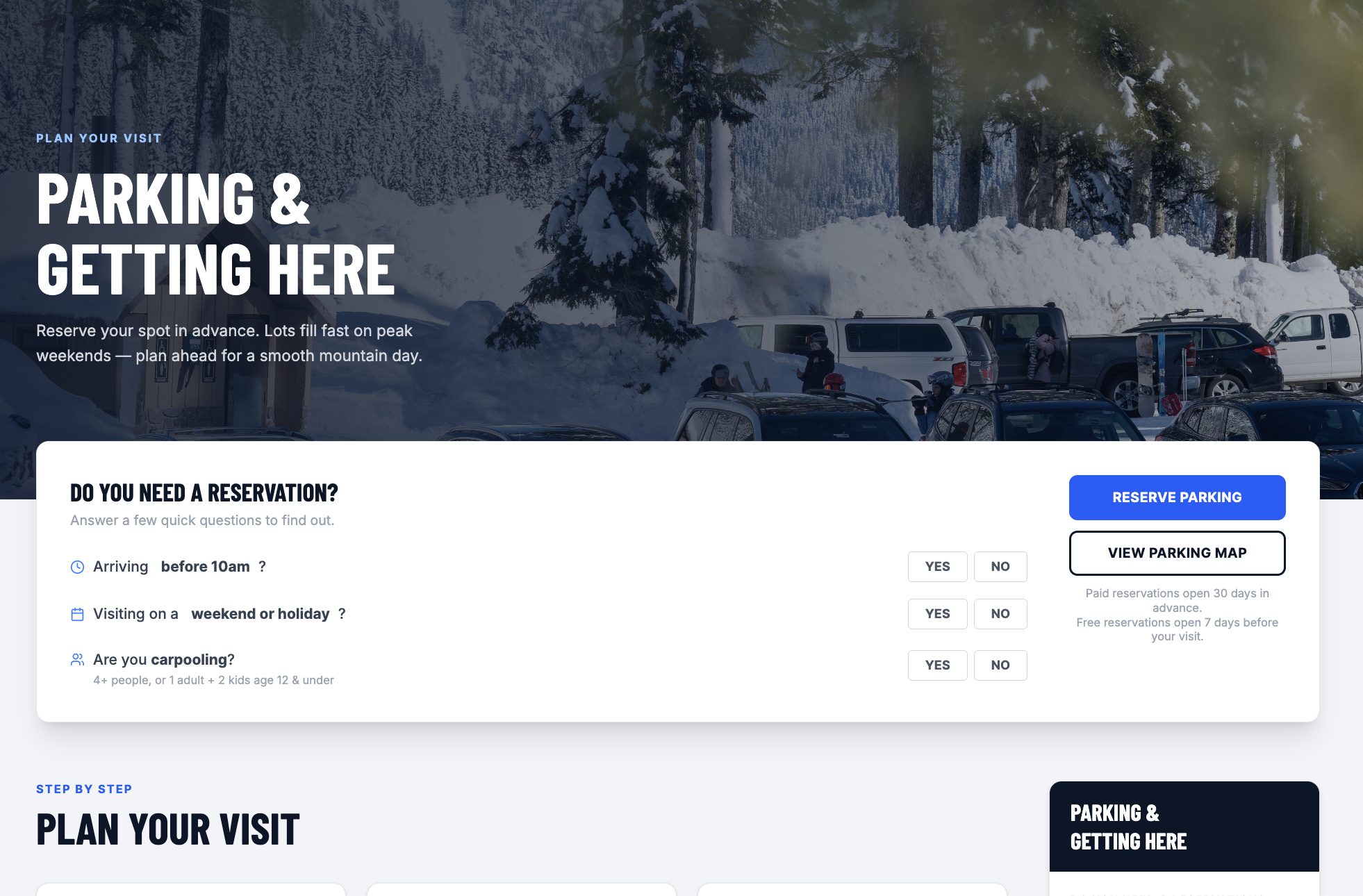 Stevens Pass | Parking UX Case 