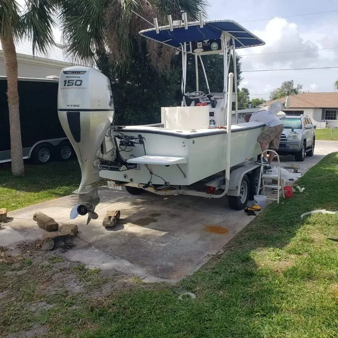 Doing some livewell repairs and floor repairs on this tarpon boat. Need to invent a shrink yay gun to shrink myself to get at the hoses easier.