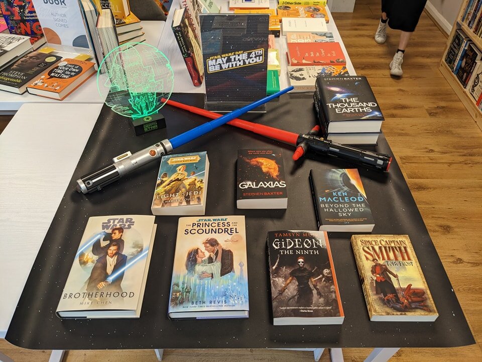 We celebrated May the Fourth at our lock-in last night, and the section was so popular we've kept it open until the end of today! Come in and feel the Force, all species welcome~* 

#MayThe4thBeWithYou #StarWars #BOOKLeightonBuzzard