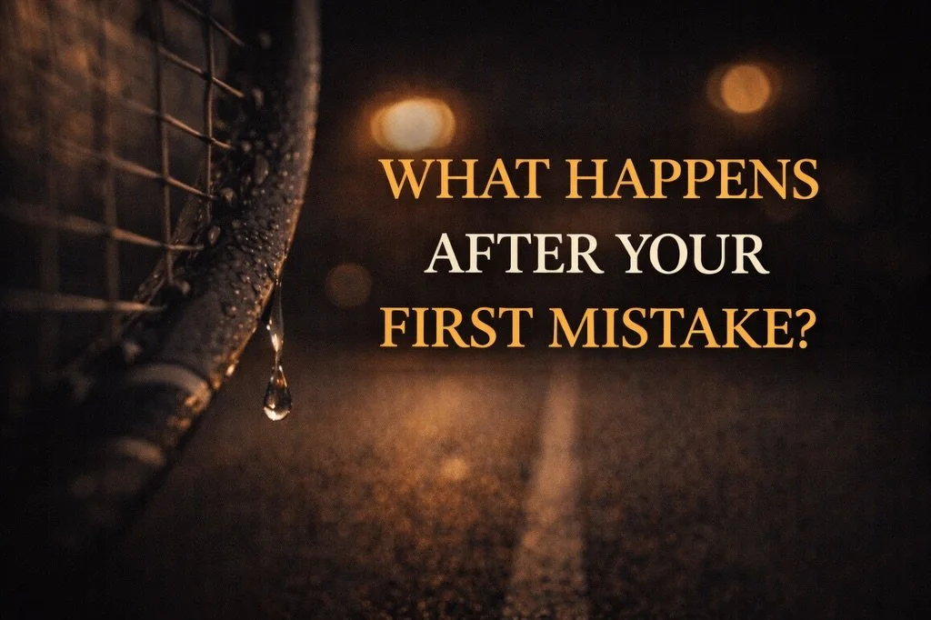 Everyone hits great shots.

That&rsquo;s not rare.

What separates players is what happens right after the mistake.

Do you rush the next ball?
Do you go quiet?
Do you abandon the pattern that was working?

Or do you reset and play the next point exa