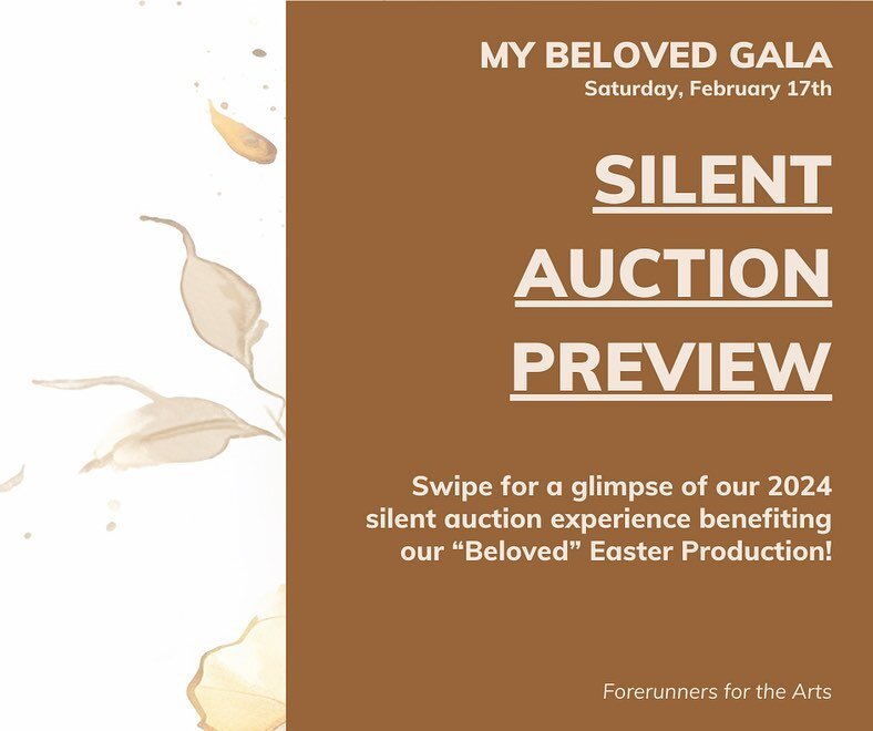 We&rsquo;re giving a sneak peek into our 2024 silent auction held on-site at our &ldquo;My Beloved&rdquo; Gala benefiting @beloved_production 😍 Thank you to our partners and donors who are building the Kingdom alongside of us! If you would like to j