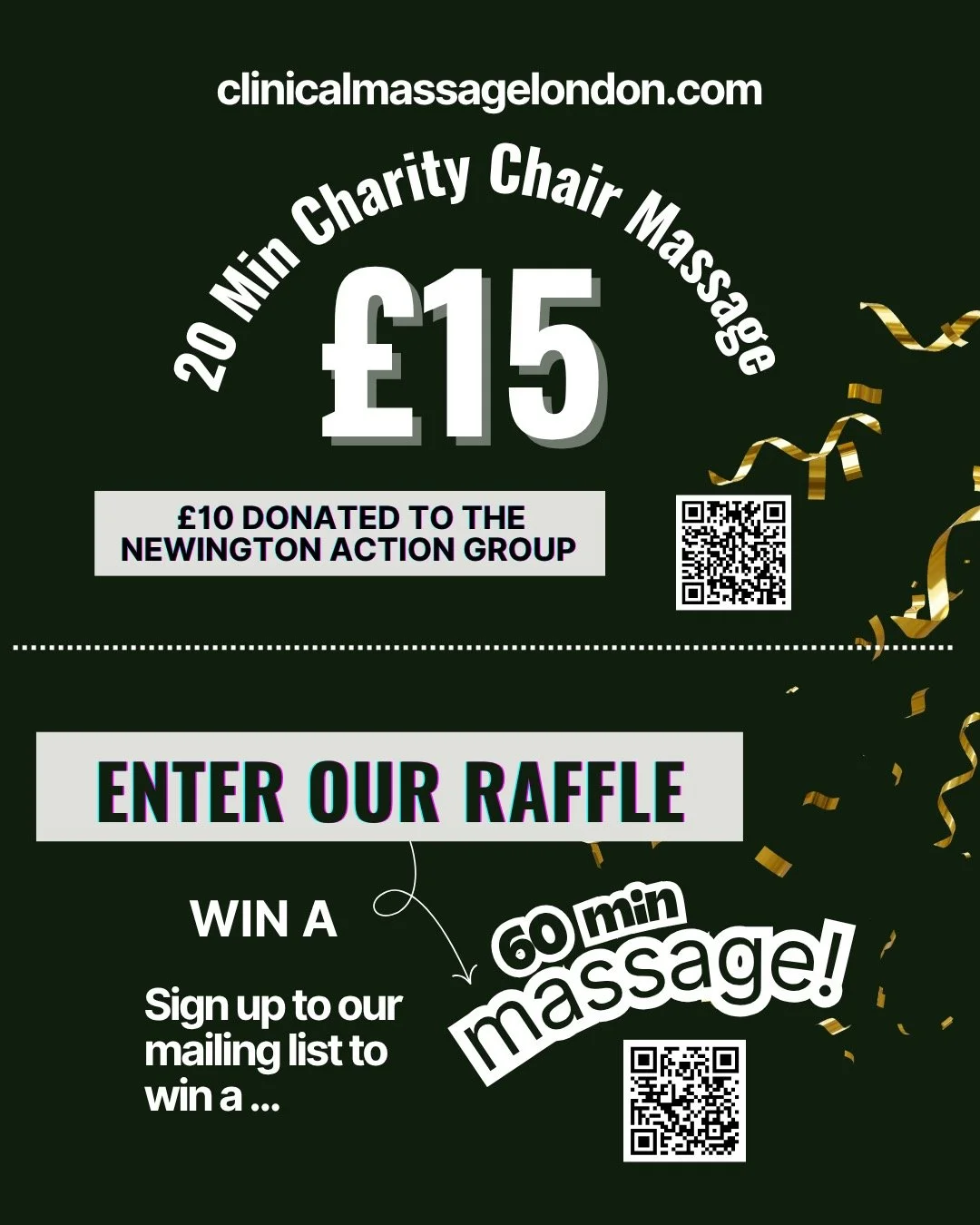 🎷 We&rsquo;re at the Newington Green Jazz Festival this Saturday! 🎷

Come find us under the gazebo on Saturday 12th July from 12&ndash;6PM, where Diane Croskin and I (Natalie Heng) will be offering 20-minute chair massages for just &pound;15 &mdash