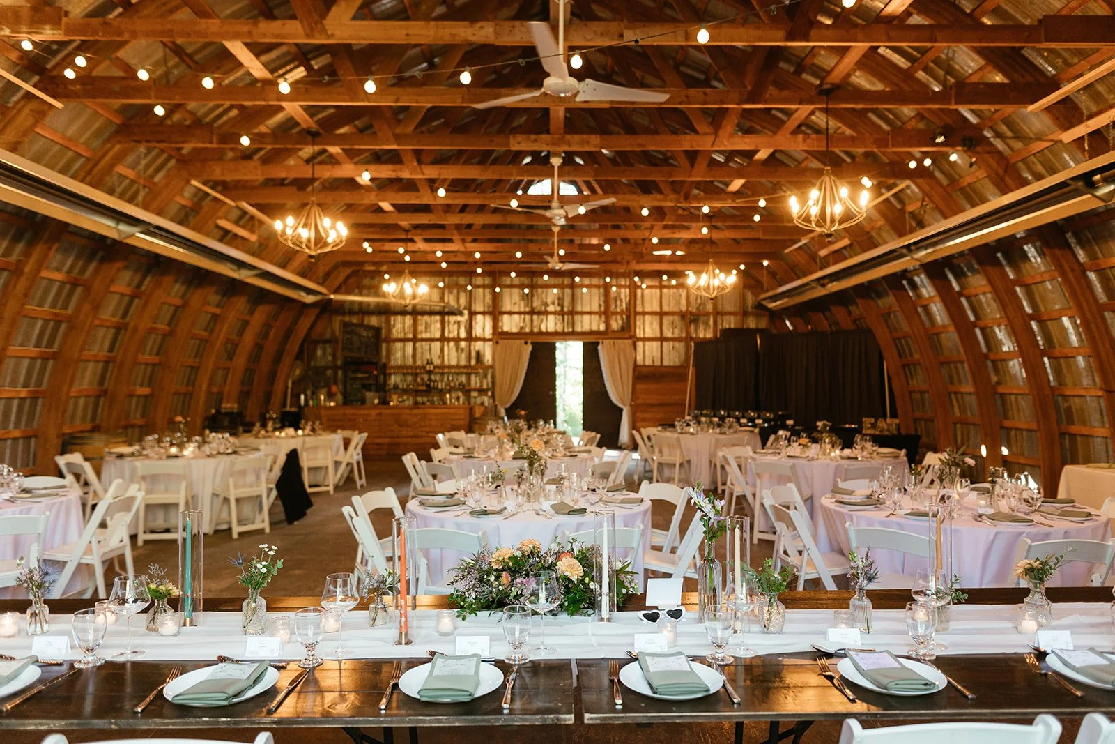 BC Barn Wedding Garden Setup
