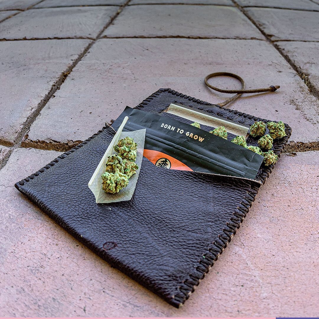 Our pouch, and weed, can be easily packed for your next trip.