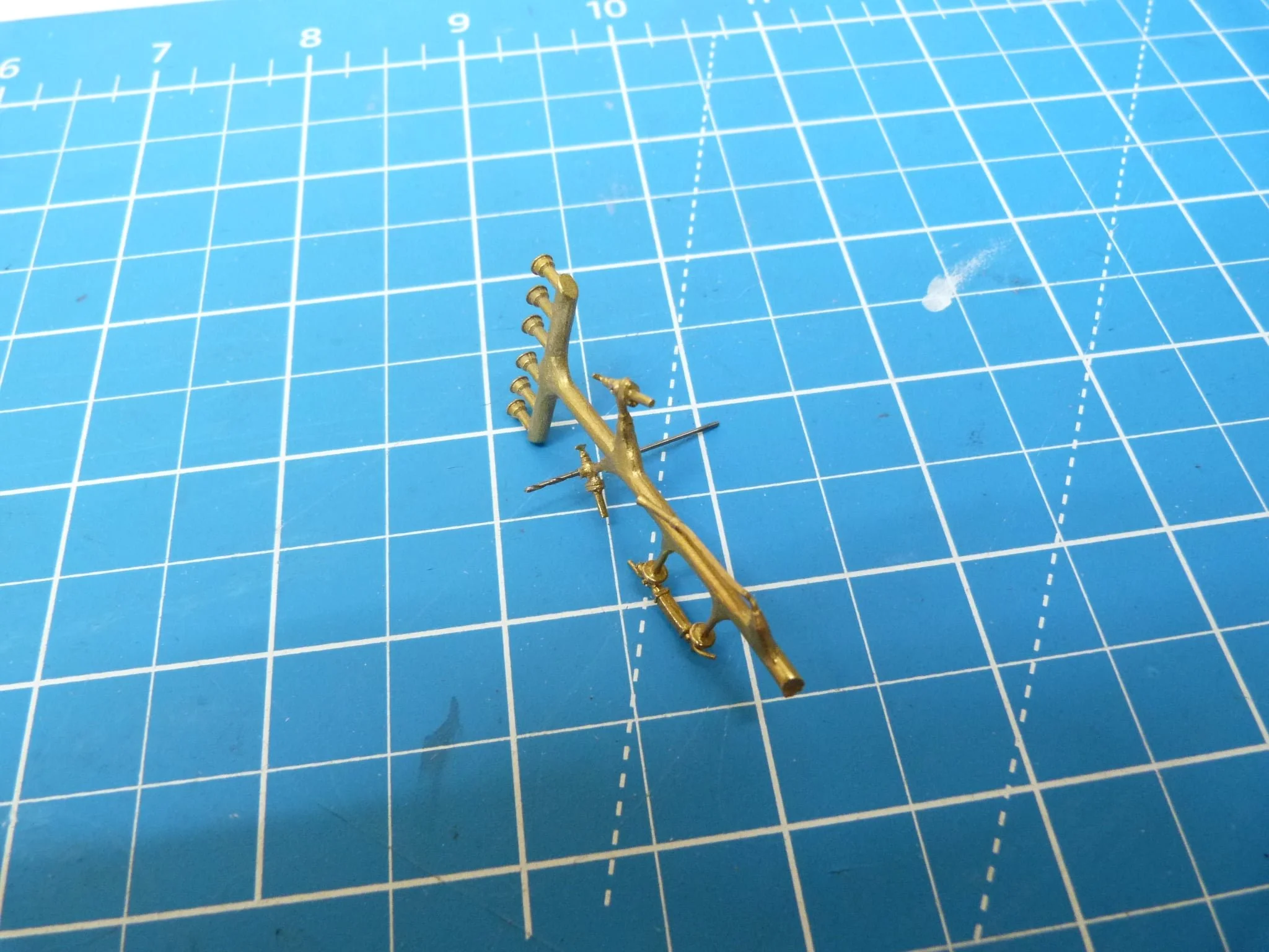 Drill bit through the casting