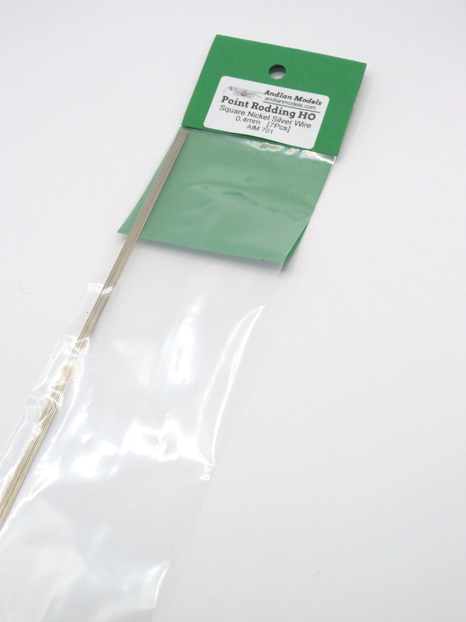 0.4mm square Nickel Silver bar for OO point rodding