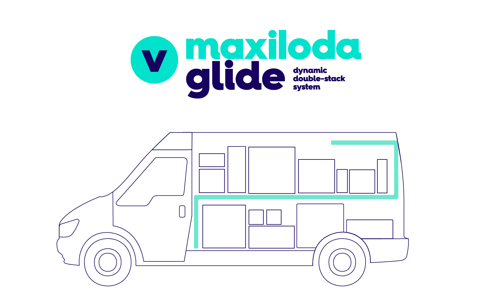 Sistema de furgonetas apilables Maxiloda