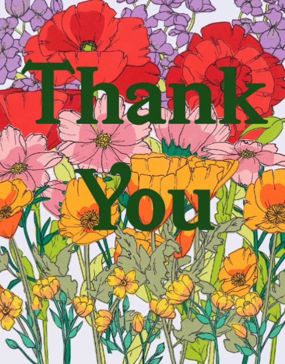 Rainbow Garden - Thank You Notes