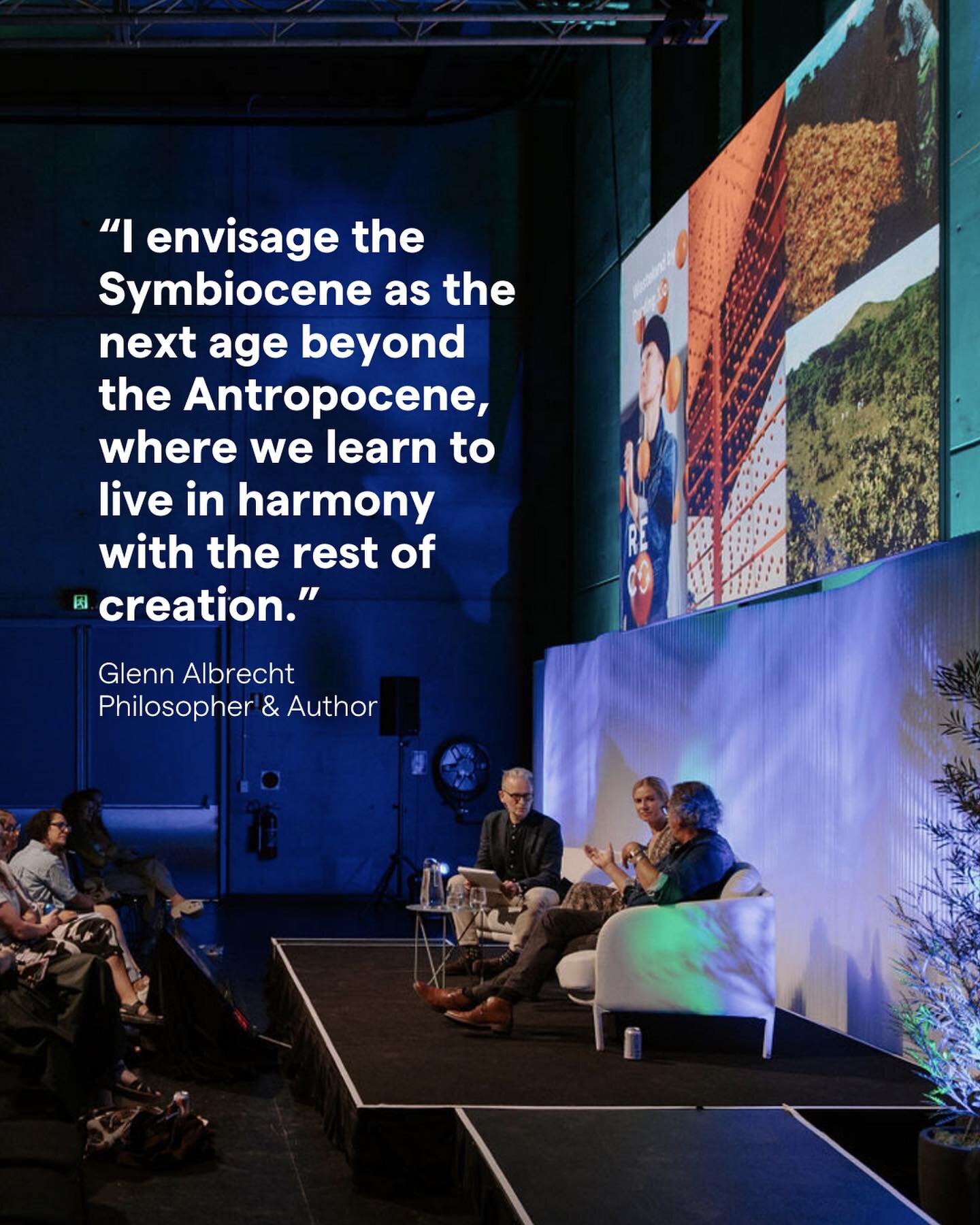 Our MC @shantelwetherall explained that the Symbiocene allows us to label this new era of collective connectedness and togetherness, and that it empowers our active hope.&quot;

Inspired by @glenn.a.albrecht  closing session at Purpose 2022, we desig