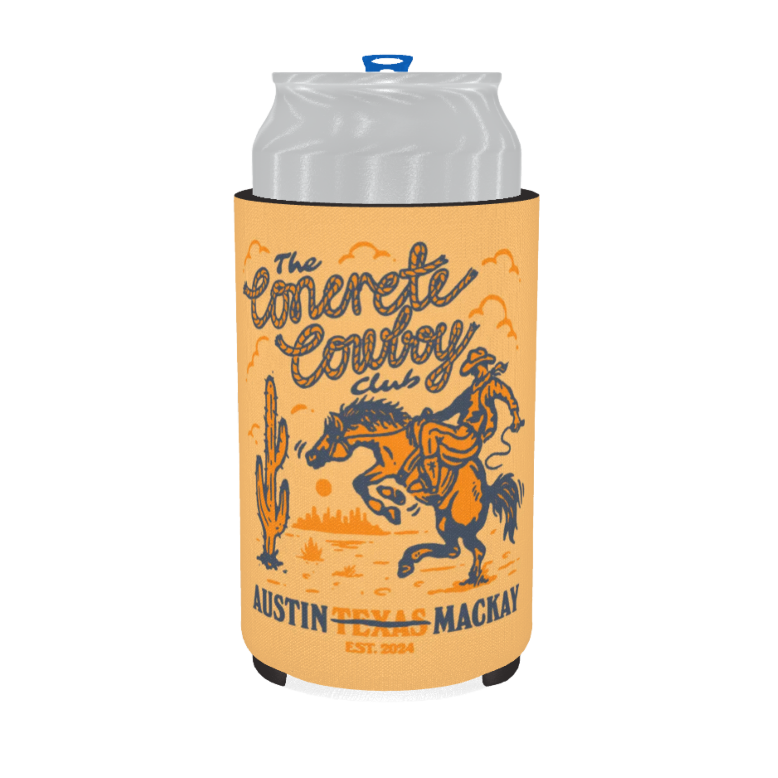 Concrete Cowboy Club - Yellow Stubby Cooler