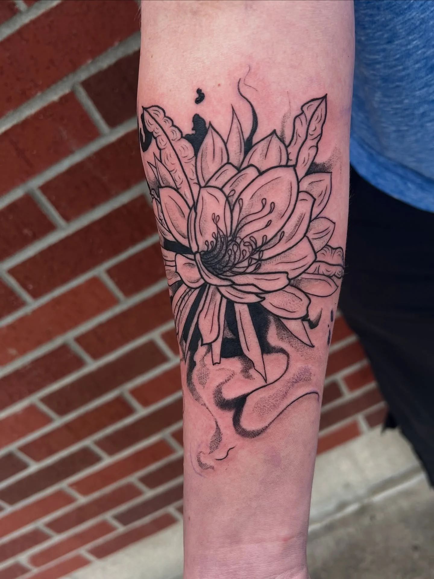 Abstract blackwork Queen of Night flower 🌙✨
Thank you so much for the trust with this!! I’m over the moon with how it turned out!
Do you like the abstract look or a more organized look better? Personally, I’m a fan of both. Can’t g