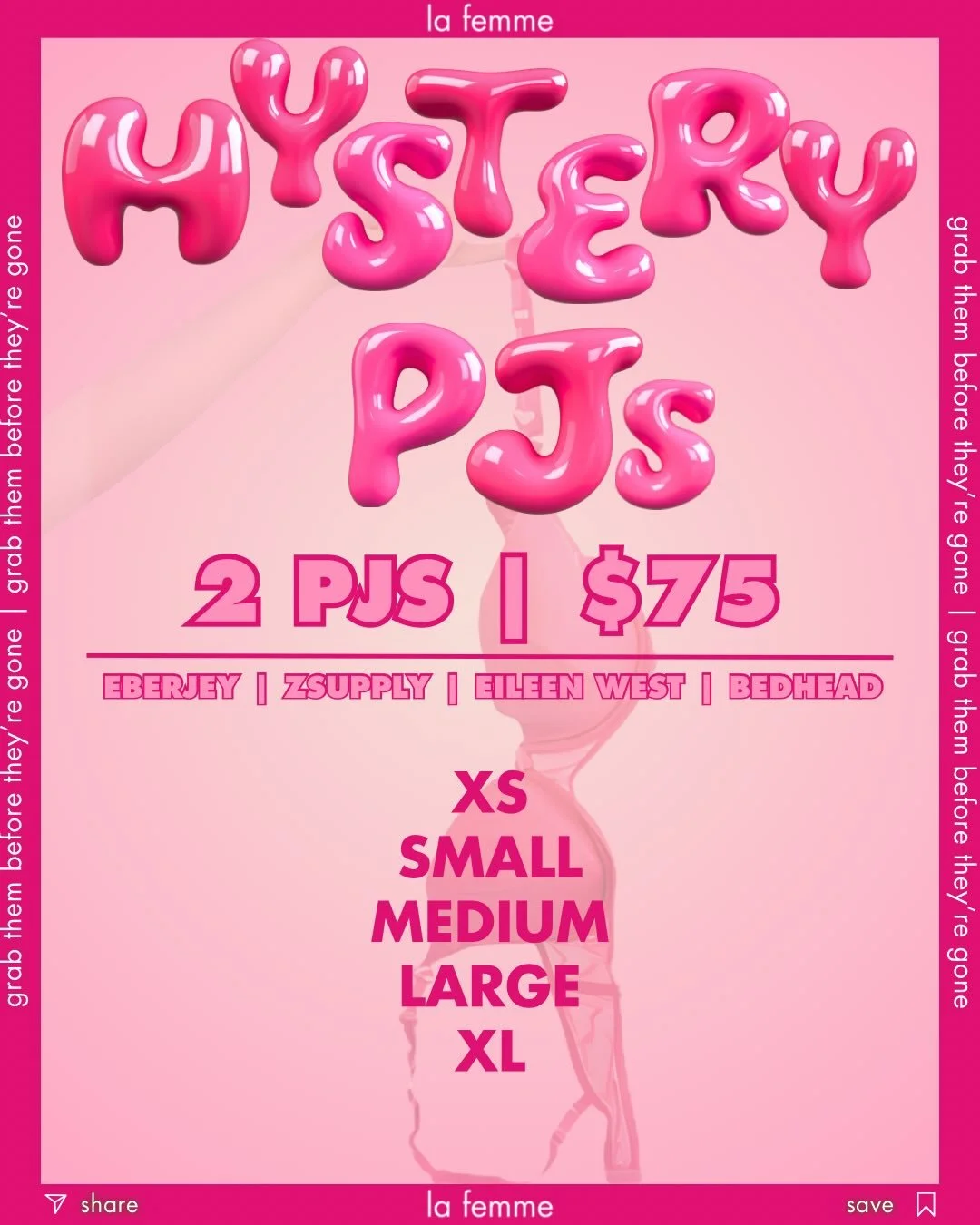 👇Mystery Bundle Break Down👇

XS (3 Bundles Left)
S (2 Bundles Left)
M (2 Bundles Left)
L (5 Bundles Left)
XL (1 Bundle Left)