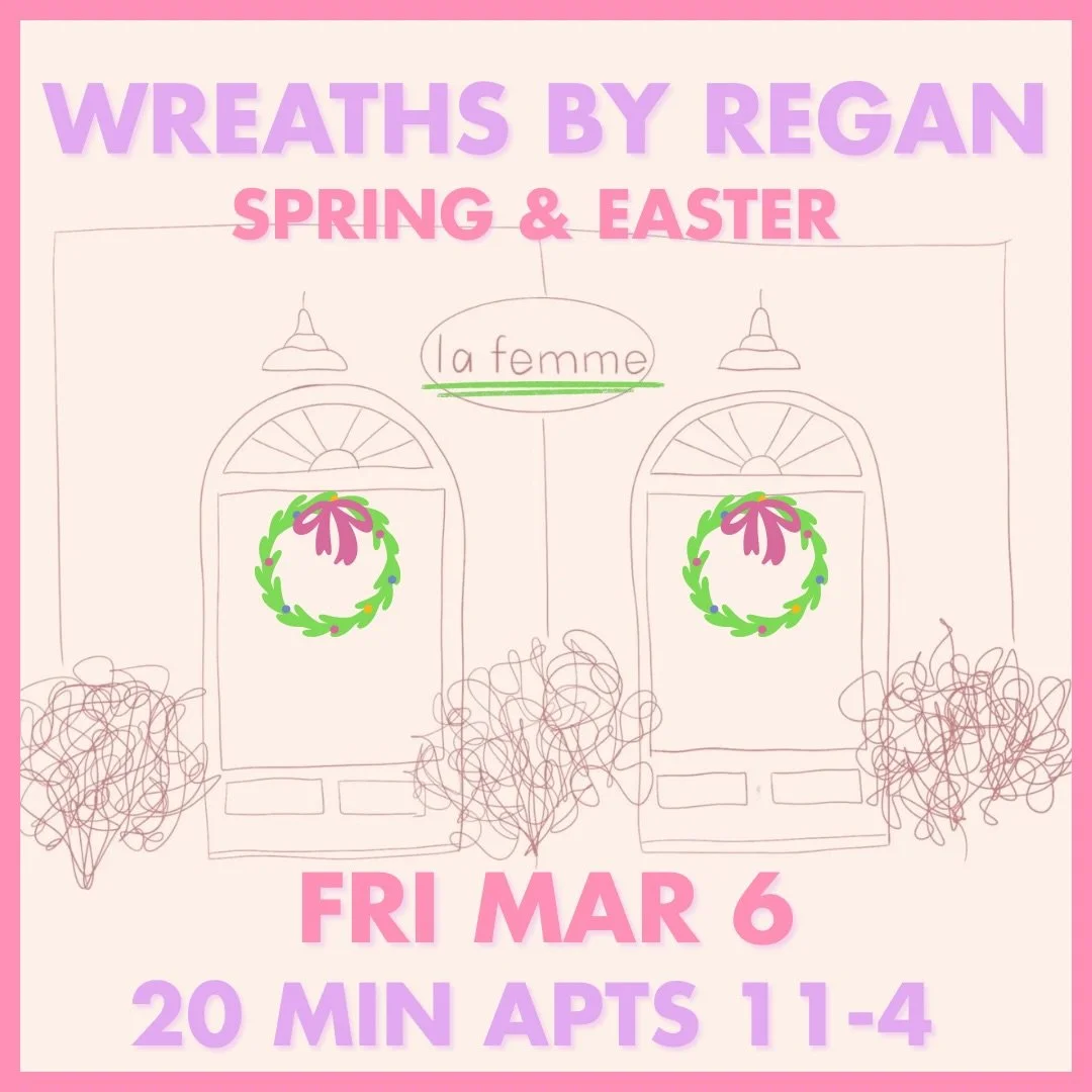 ✨Regan will be here on Friday, March 6th, making her stunning wreaths! Book your apt. today! 🐣🍒💕🤩
(Link in bio)