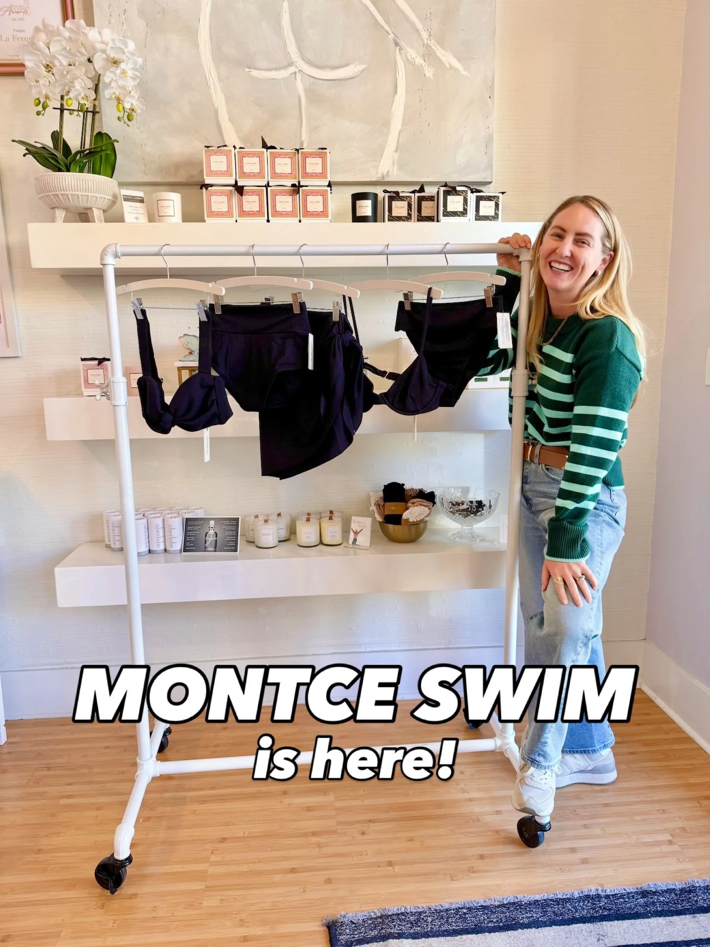 Montce is everything a girl wants (&amp; needs! 😉)
Come shop your new fav swim at La femme!
Open 10-6 ☀️🥰
