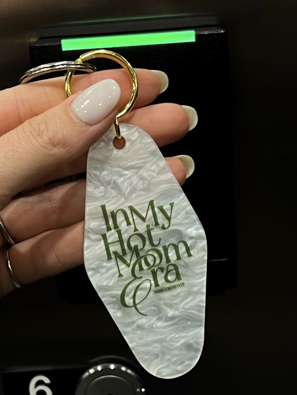 The In My Hot Mom Era keychain